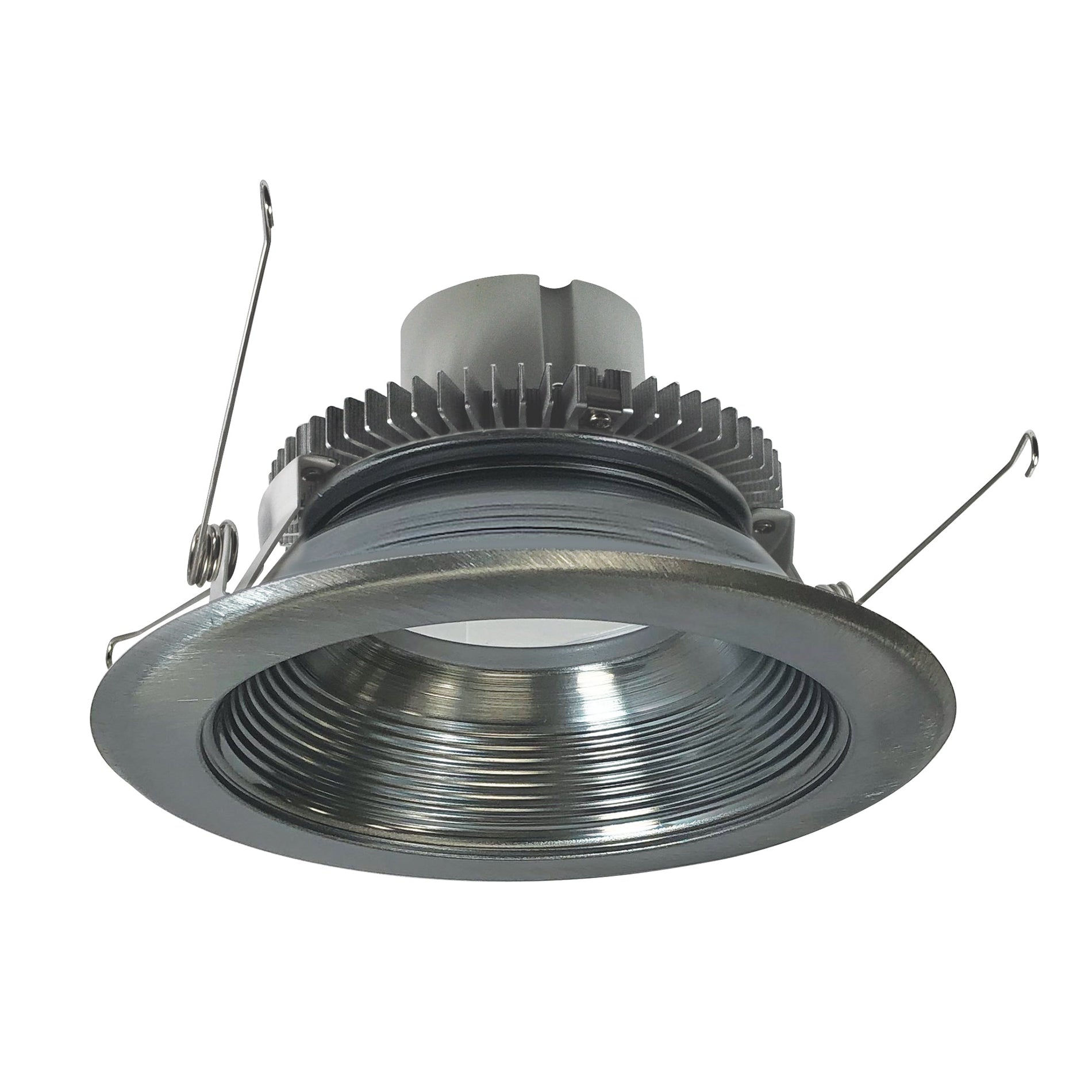 Nora NLCBC2-65240NN/10LE4 6 inch Cobalt Click Round Retrofit Baffle, 1000lm / 12W, 4000K, Natural Metal Baffle / Natural Metal Flange, 120-277V input; Phase or 0-10V dimming