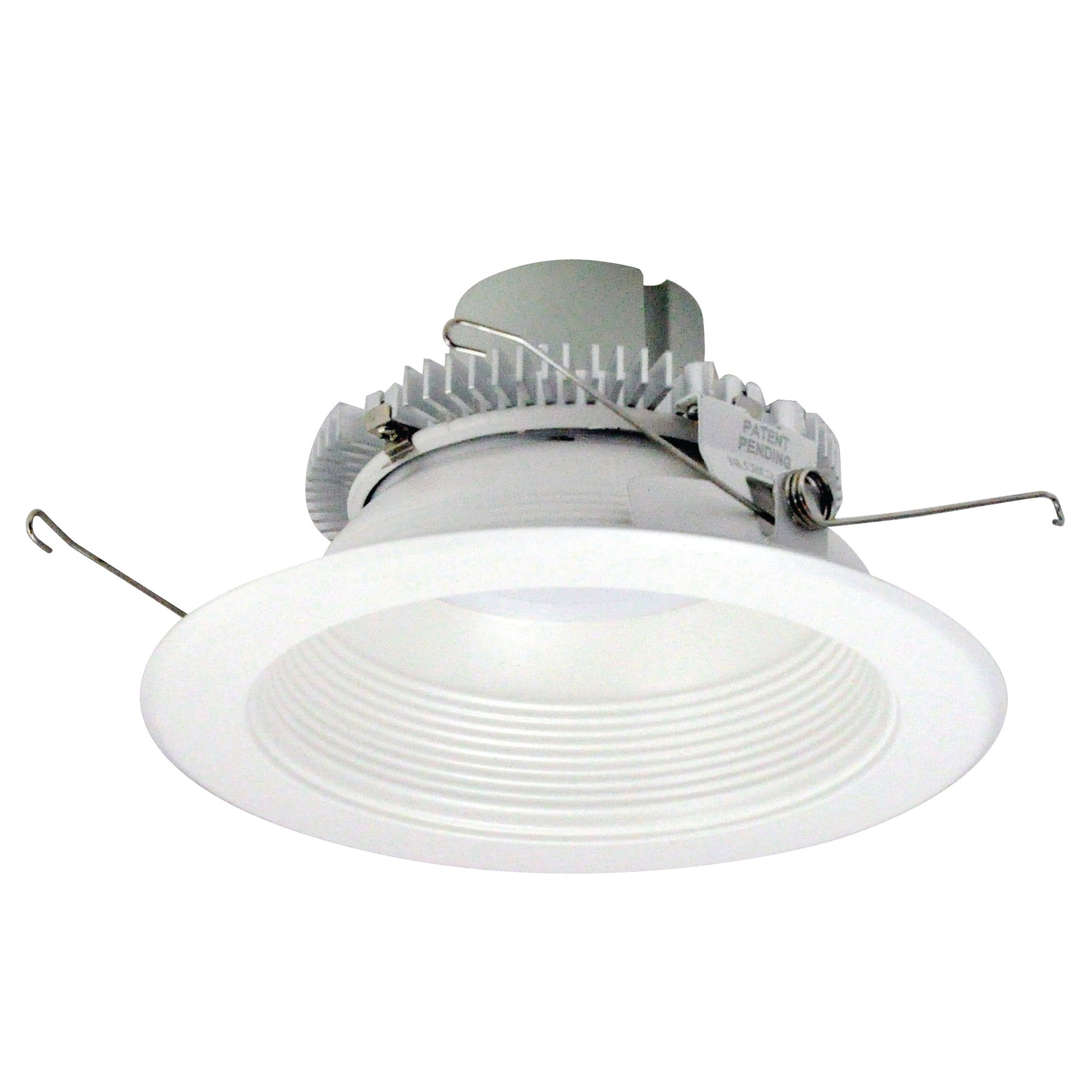Nora Lighting NLCBC2-65230WW/10LE4EM — 6" Cobalt Click Round Retrofit Baffle, 1000lm / 12W, 3000K, Warm White Baffle / Warm White Flange, 120-277V input; Phase or 0-10V dimming, Pre-Wired for Emergency