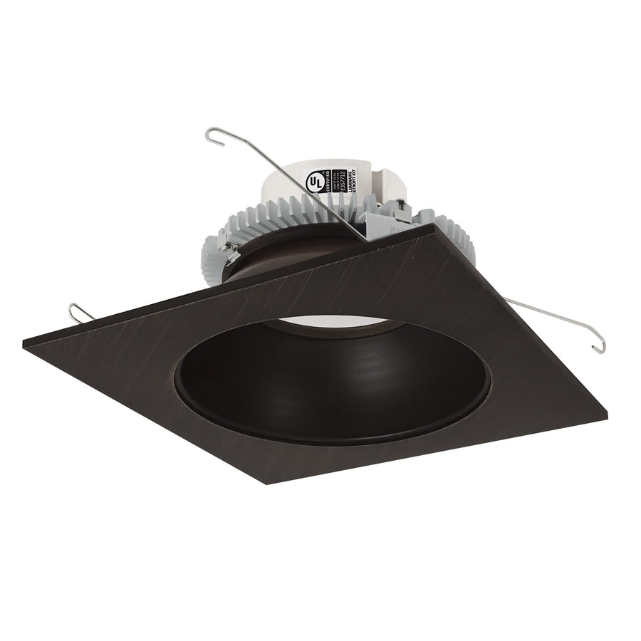 Nora NLCBC2-653TWBZBZ/10 6 inch Cobalt Click Square Retrofit Reflector with Round Aperture, 1000lm / 13.5W, Selectable CCT, Bronze