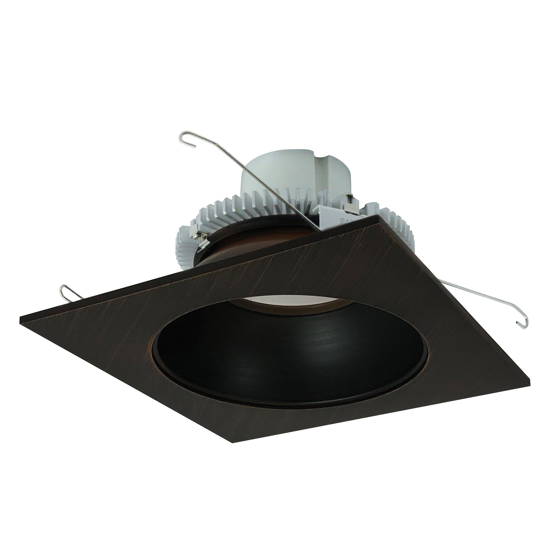 Nora NLCBC2-65327BZBZ/10 6 inch Cobalt Click Square Retrofit Reflector with Round Aperture, 1000lm / 12W, 2700K, Bronze Reflector / Bronze Flange