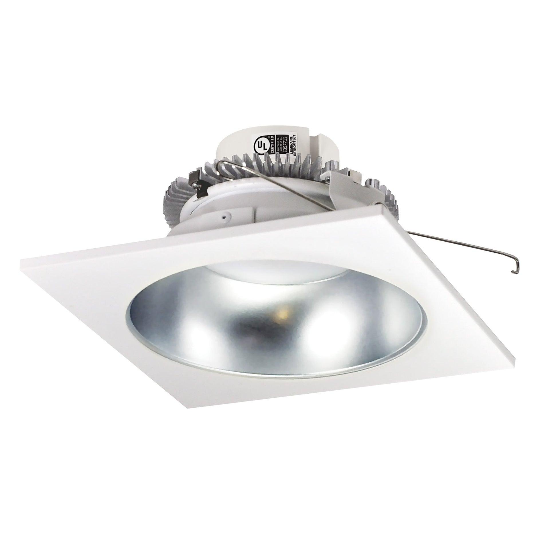 Nora NLCBC2-653TWDW/10 6 inch Cobalt Click Square Retrofit Reflector with Round Aperture, 1000lm / 13.5W, Selectable CCT, Diffused Clear/White