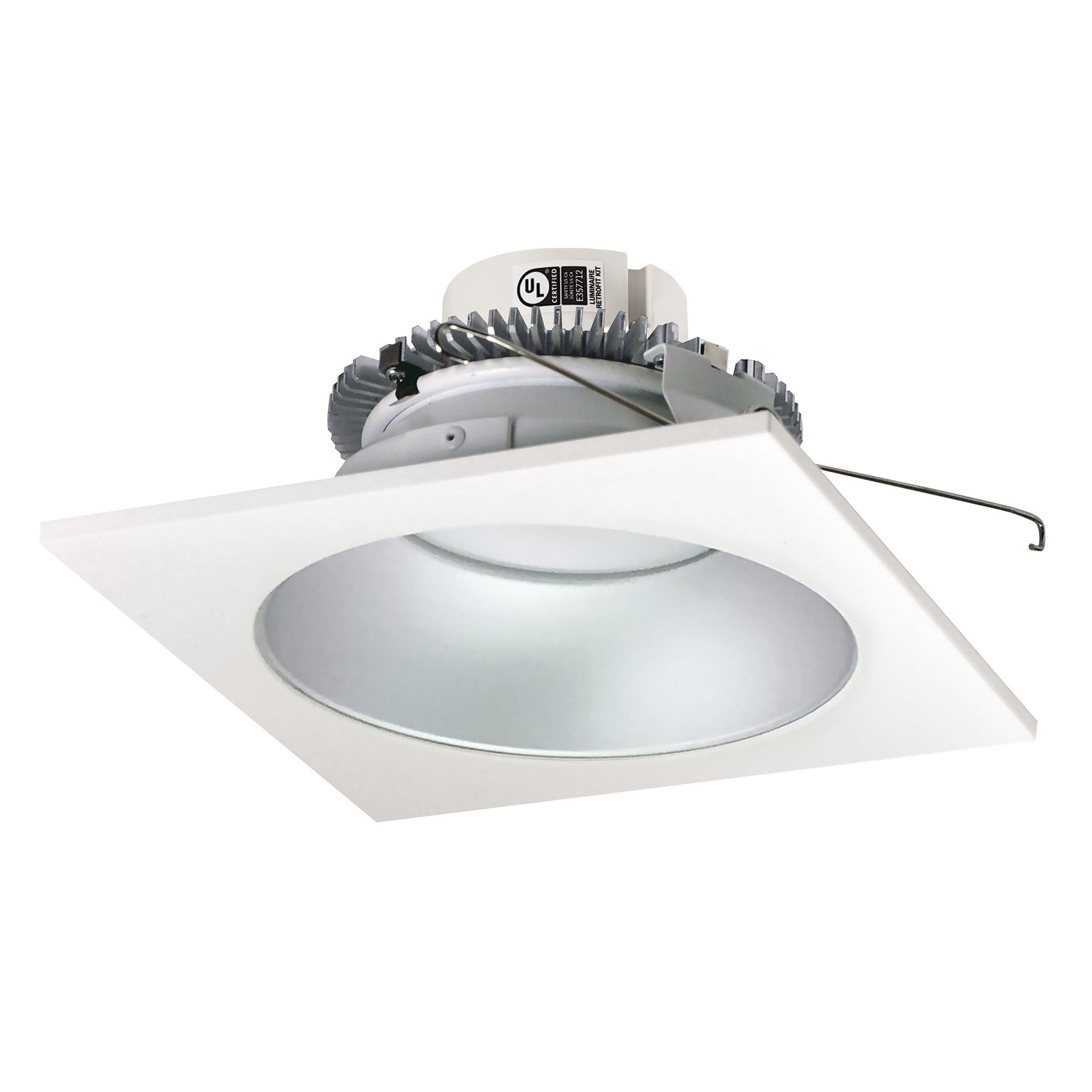 Nora NLCBC2-653TWHZW/10 6 inch Cobalt Click Square Retrofit Reflector with Round Aperture, 1000lm / 13.5W, Selectable CCT, Haze/White