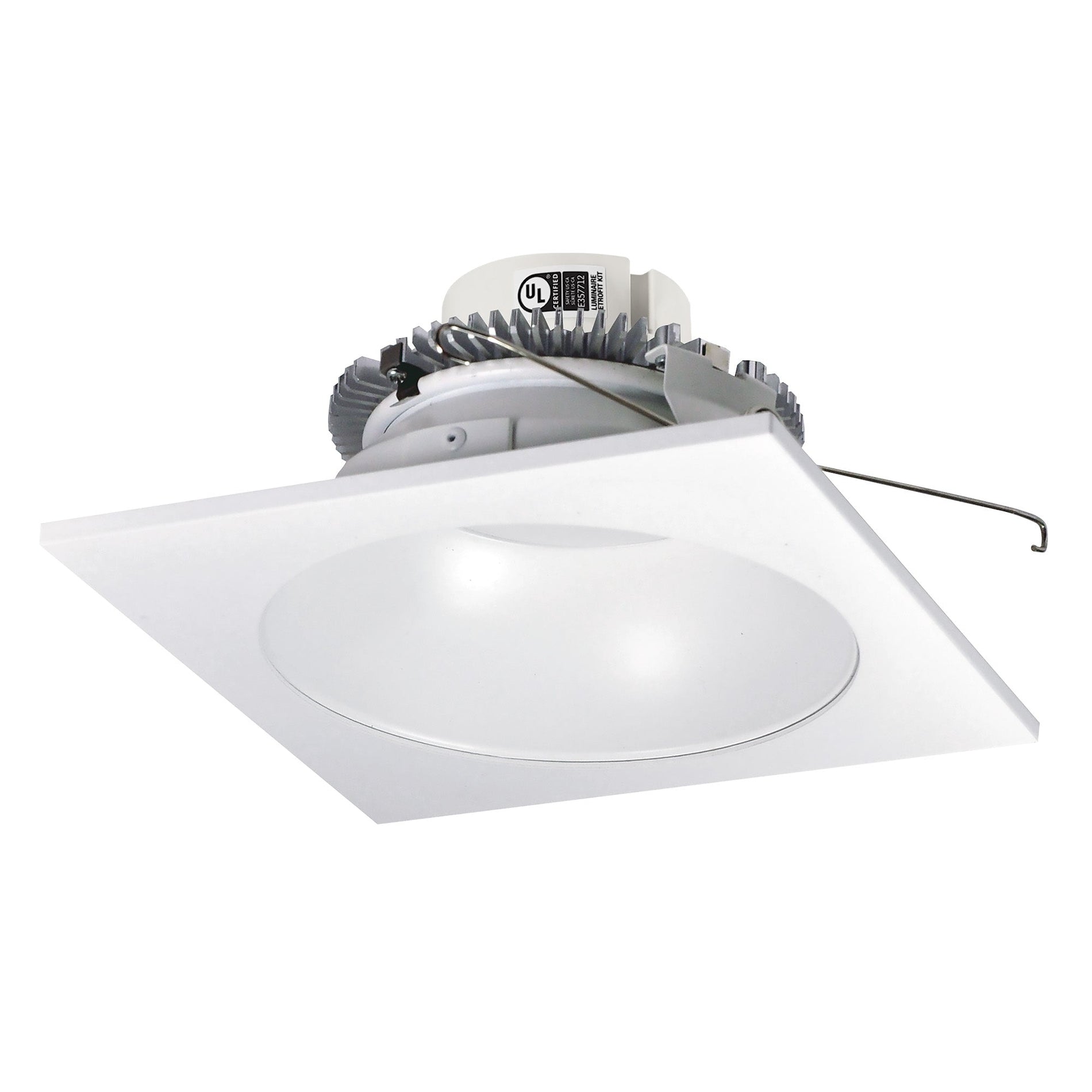 Nora NLCBC2-653TWMPW/10 6 inch Cobalt Click Square Retrofit Reflector with Round Aperture, 1000lm / 13.5W, Selectable CCT, Matte Powder White