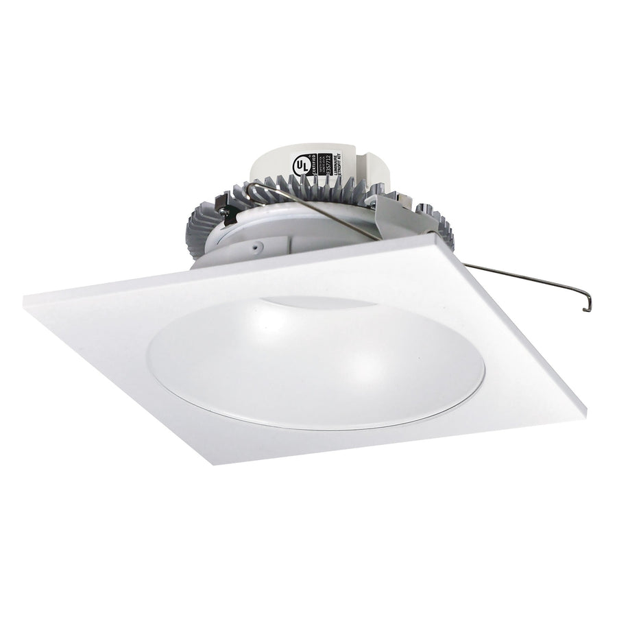 Nora NLCBC2-653TWMPW/10 6 inch Cobalt Click Square Retrofit Reflector with Round Aperture, 1000lm / 13.5W, Selectable CCT, Matte Powder White