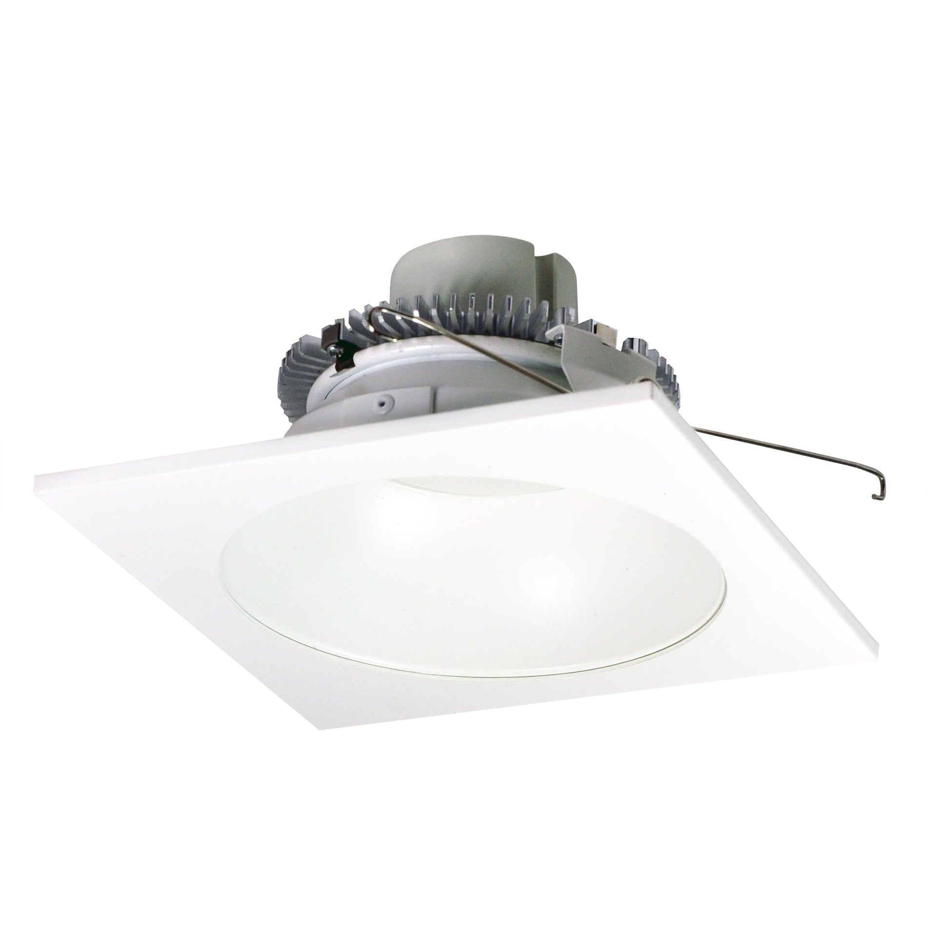 Nora NLCBC2-65335MPW/10 6 inch Cobalt Click Square Retrofit Reflector with Round Aperture, 1000lm / 12W, 3500K, Matte Powder White Reflector / Matte Powder White Flange