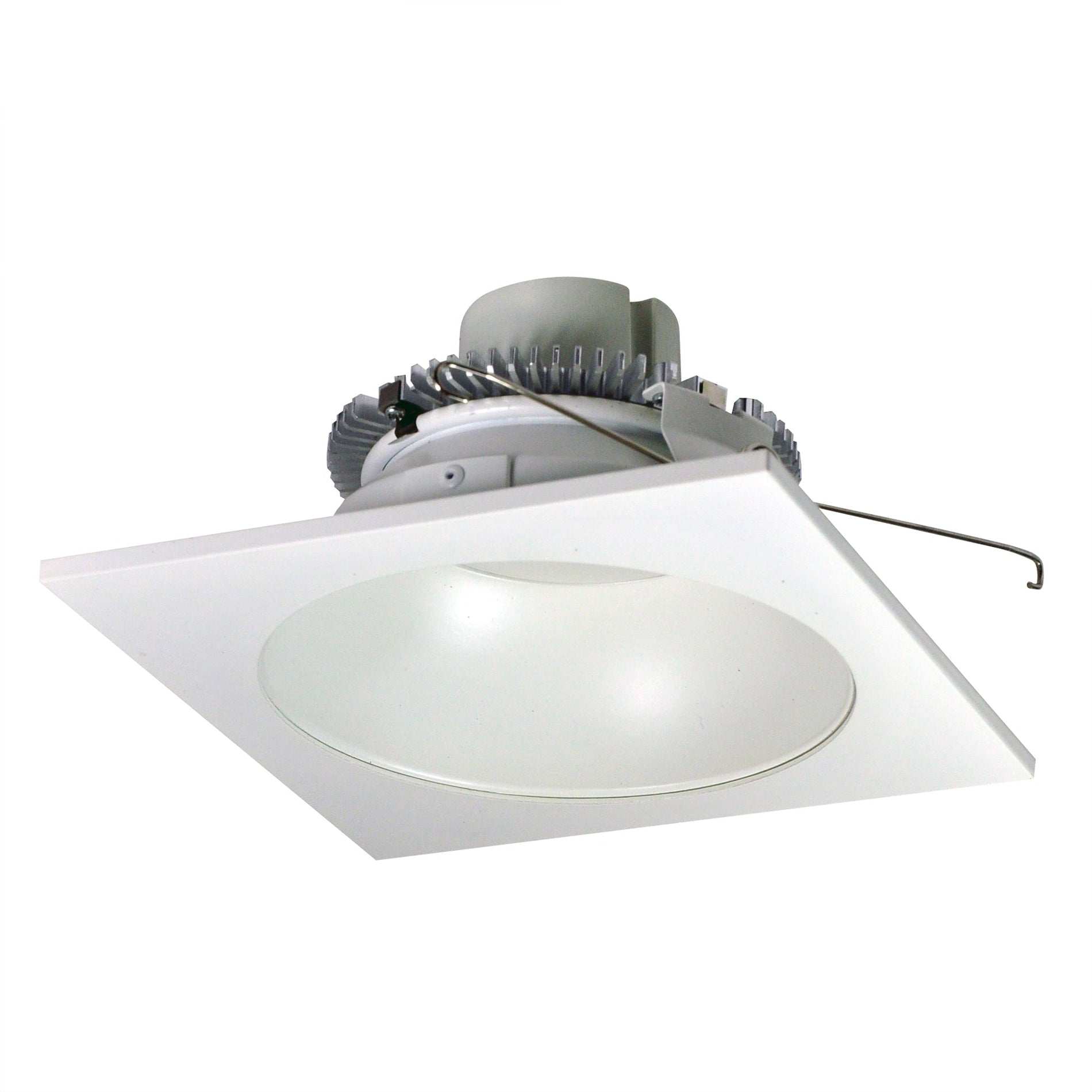 Nora NLCBC2-65340WW/ALE4 6 inch Cobalt Click Square Retrofit Reflector with Round Aperture, 750lm / 10W, 4000K, White Reflector / White Flange, 120-277V input; Phase or 0-10V dimming