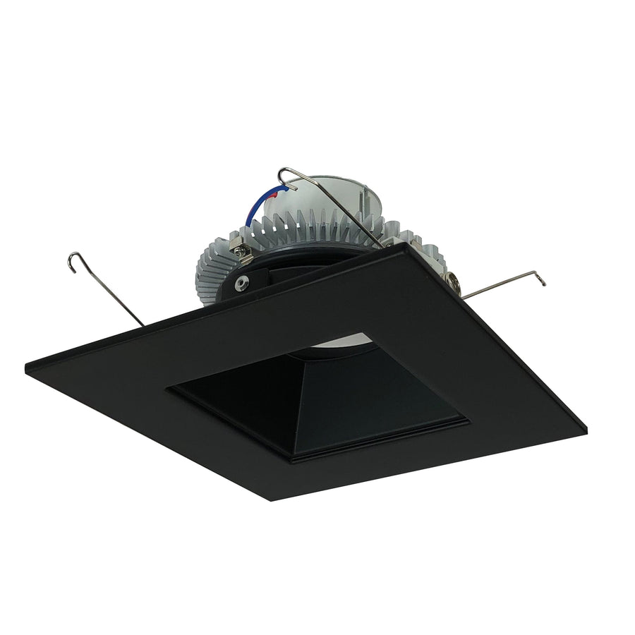 Nora NLCBC2-65640BB/A 6 inch Cobalt Click Square Retrofit Reflector with Square Aperture, 750lm / 10W, 4000K, Black Reflector / Black Flange