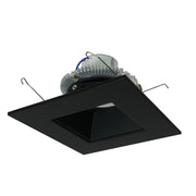 Nora NLCBC2-65630BB/ALE4 6 inch Cobalt Click Square Retrofit Reflector with Square Aperture, 750lm / 10W, 3000K, Black Reflector / Black Flange, 120-277V input; Phase or 0-10V dimming
