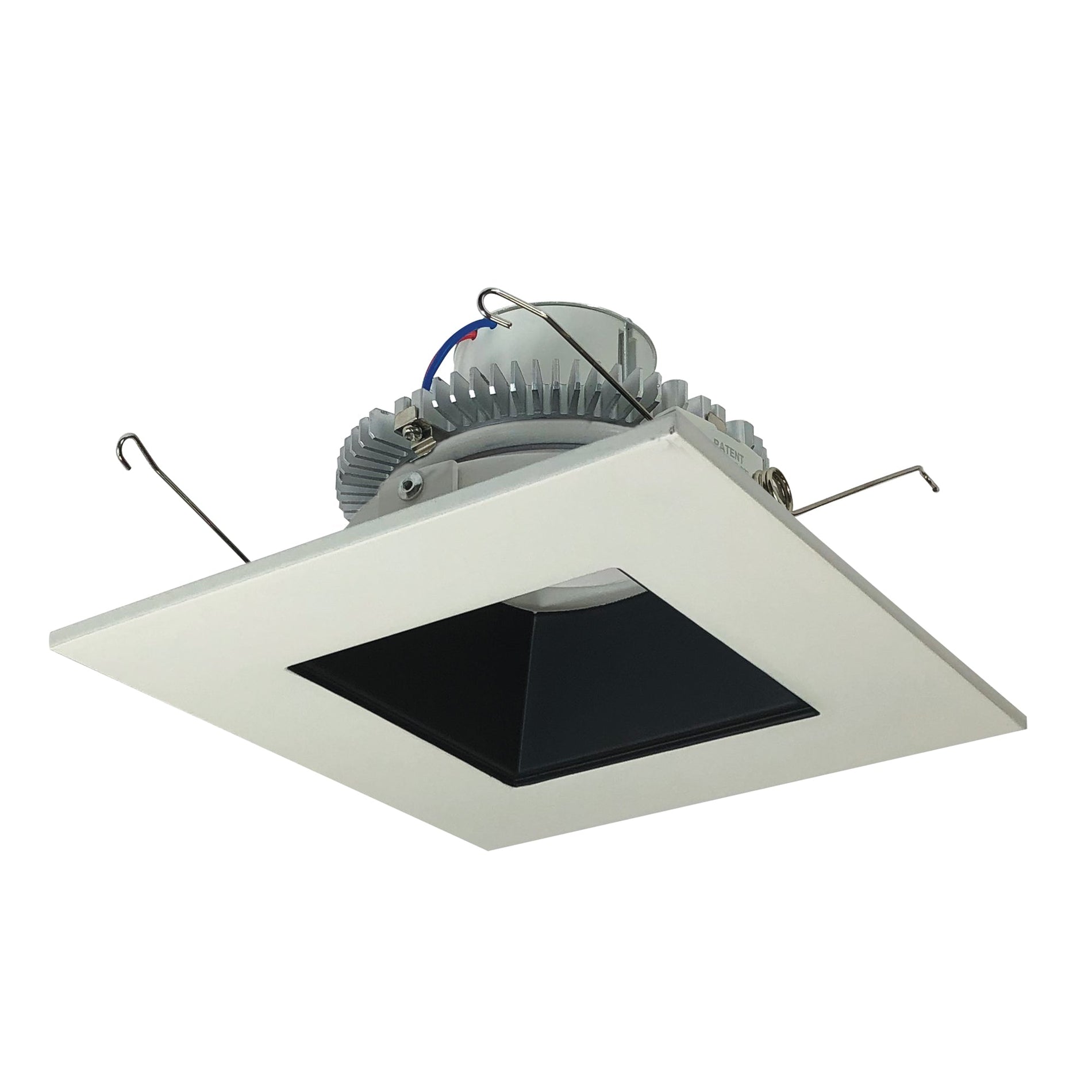Nora NLCBC2-656CDBW/A 6 inch Cobalt Click Square Retrofit Reflector with Square Aperture, 900lm / 12W, Comfort Dim, Black Reflector / White Flange