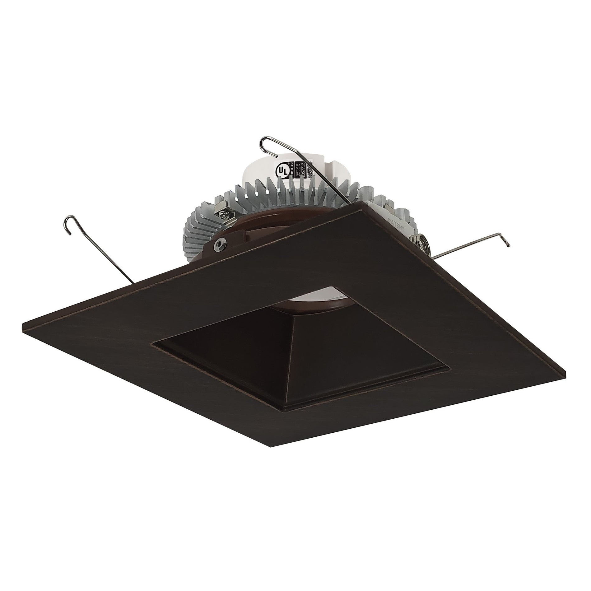 Nora NLCBC2-656TWBZBZ/10 6 inch Cobalt Click Square Retrofit Reflector with Square Aperture, 1000lm / 13.5W, Selectable CCT, Bronze