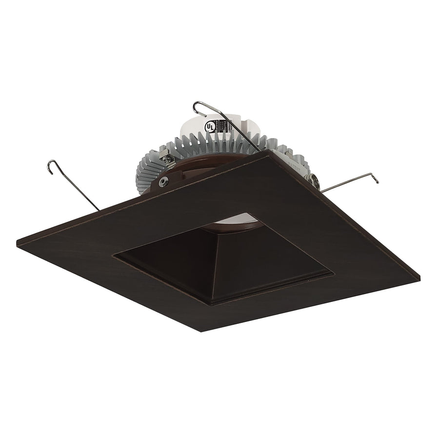 Nora NLCBC2-656TWBZBZ/10 6 inch Cobalt Click Square Retrofit Reflector with Square Aperture, 1000lm / 13.5W, Selectable CCT, Bronze