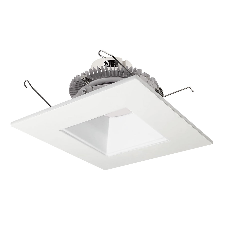Nora NLCBC2-656TWMPW/10 6 inch Cobalt Click Square Retrofit Reflector with Square Aperture, 1000lm / 13.5W, Selectable CCT, Matte Powder White