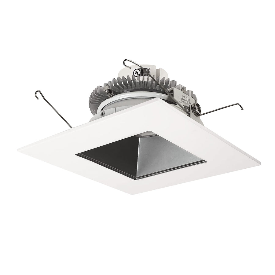 Nora NLCBC2-656TWPW/10 6 inch Cobalt Click Square Retrofit Reflector with Square Aperture, 1000lm / 13.5W, Selectable CCT, Pewter
