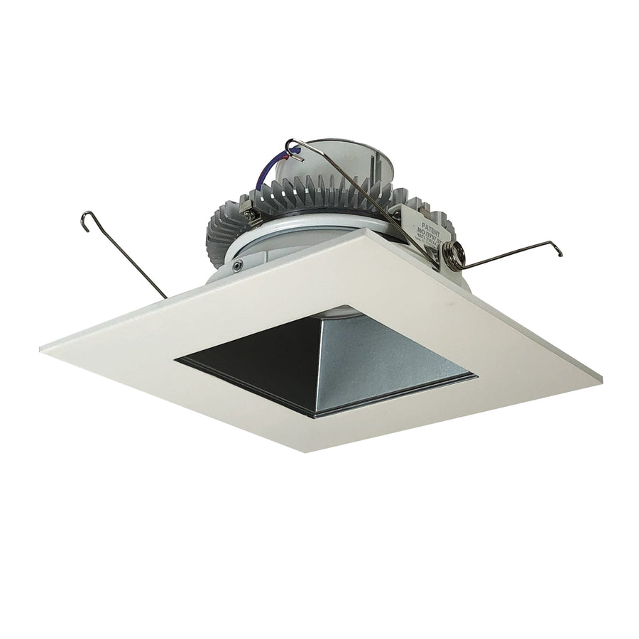 Nora NLCBC2-65640PW/10 6 inch Cobalt Click Square Retrofit Reflector with Square Aperture, 1000lm / 12W, 4000K, Pewter Reflector / White Flange
