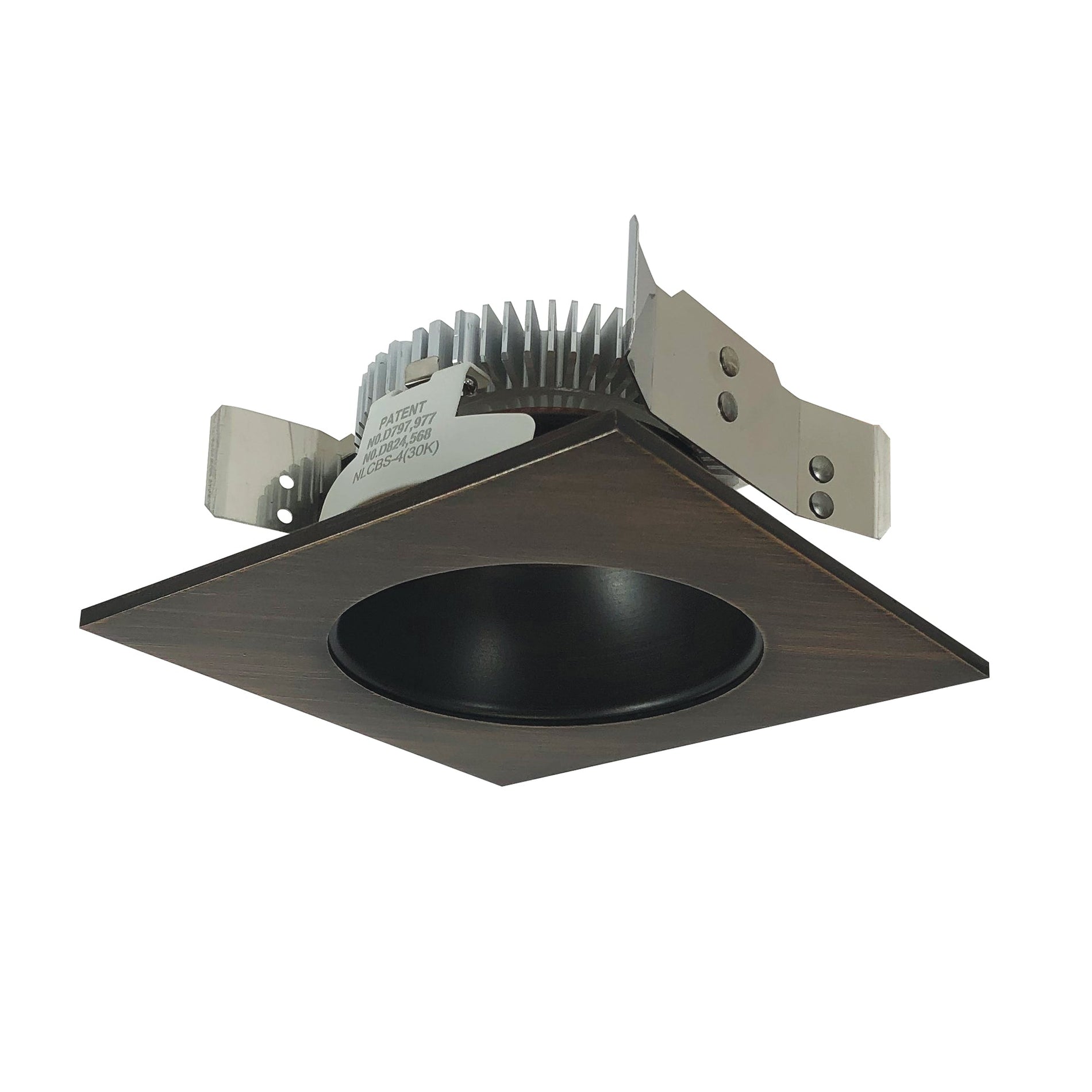 Nora NLCBS-4538530BZ 4 inch Cobalt Shallow High Lumen LED Trim, Square/Round Reflector, 850lm, 3000K, Bronze/Bronze