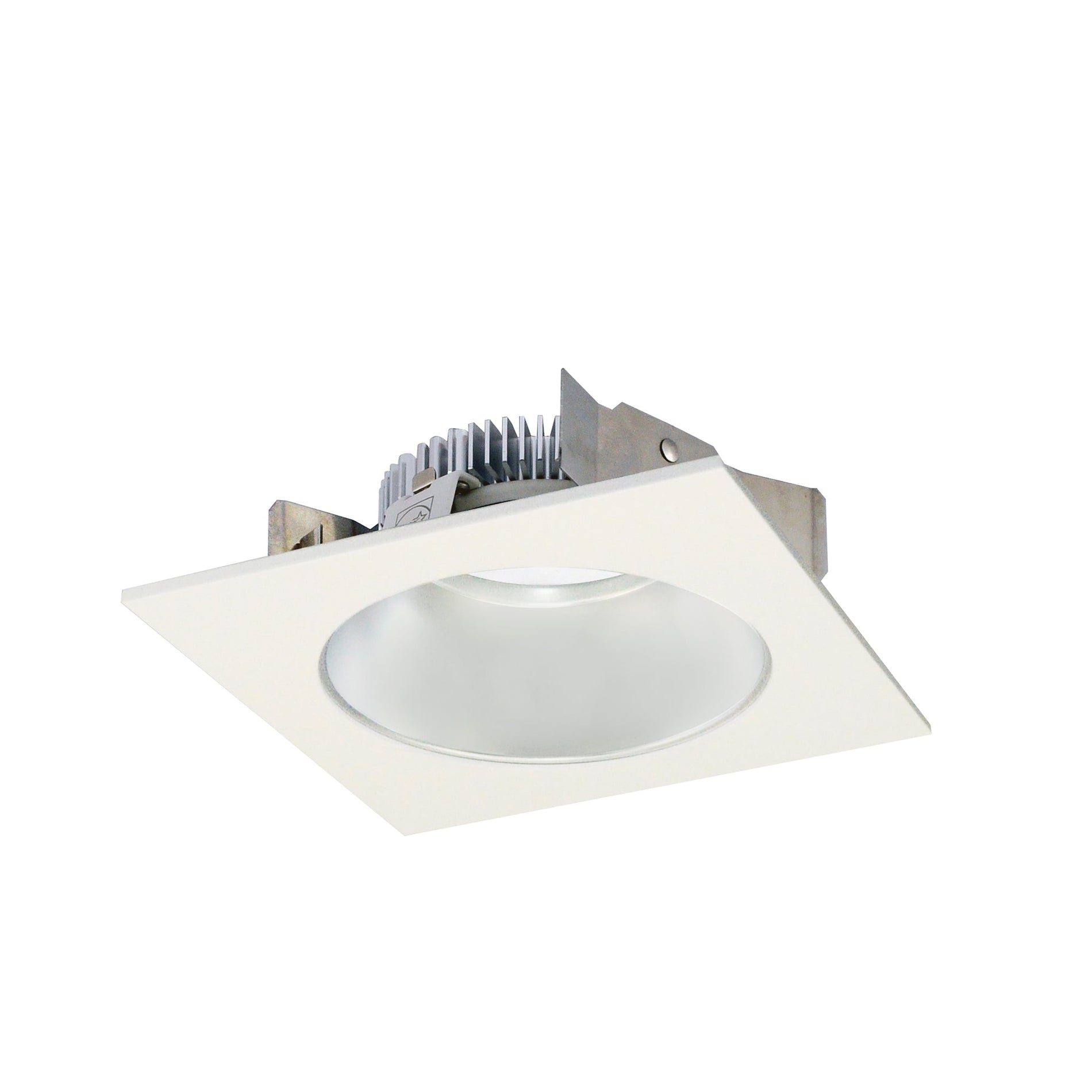 Nora NLCBS-4538527HZW 4 inch Cobalt Shallow High Lumen LED Trim, Square/Round Reflector, 850lm, 2700K, Haze / White