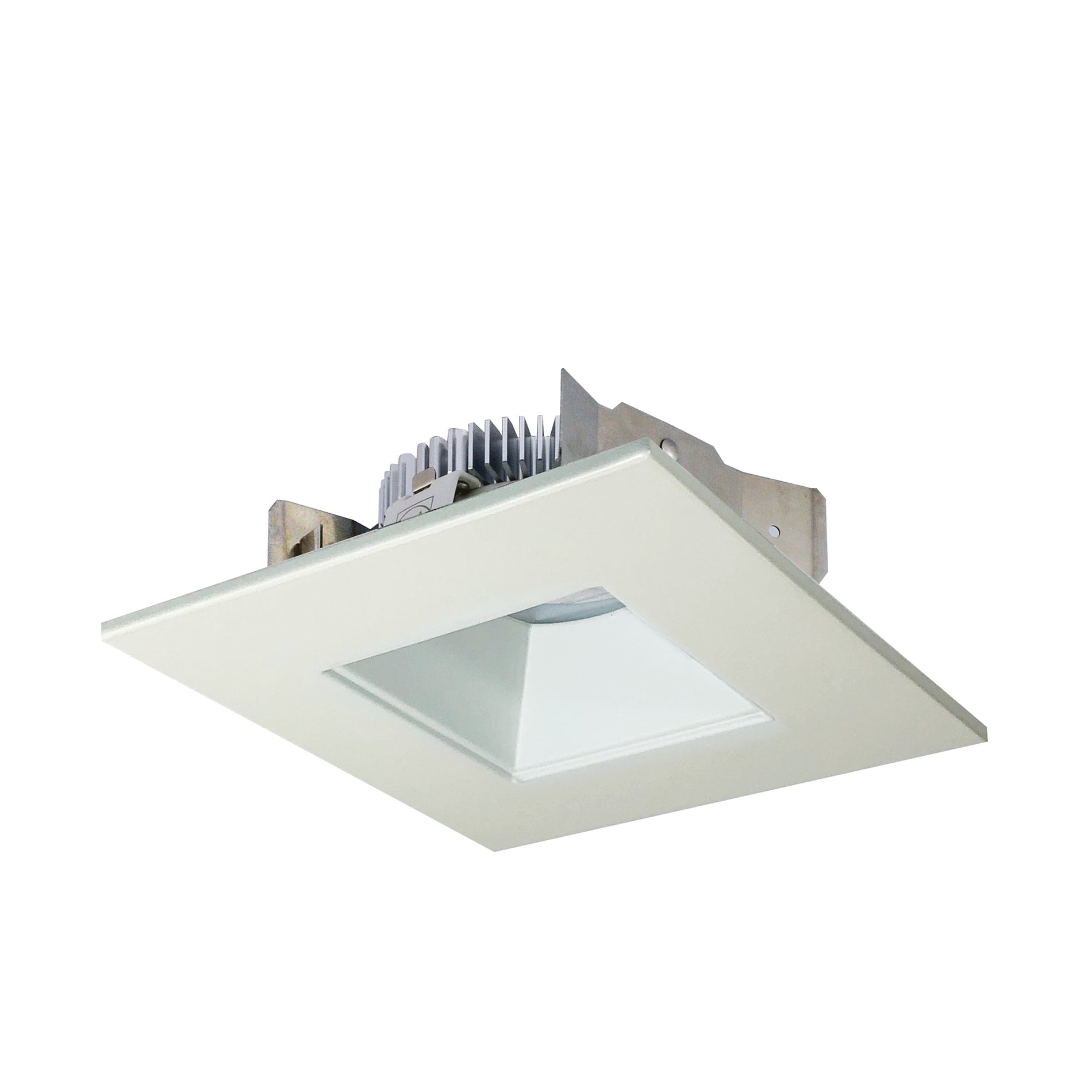 Nora NLCBS-4561240WW 4 inch Cobalt Shallow High Lumen LED Trim, Square/Square Regress, 1250lm, 4000K, White