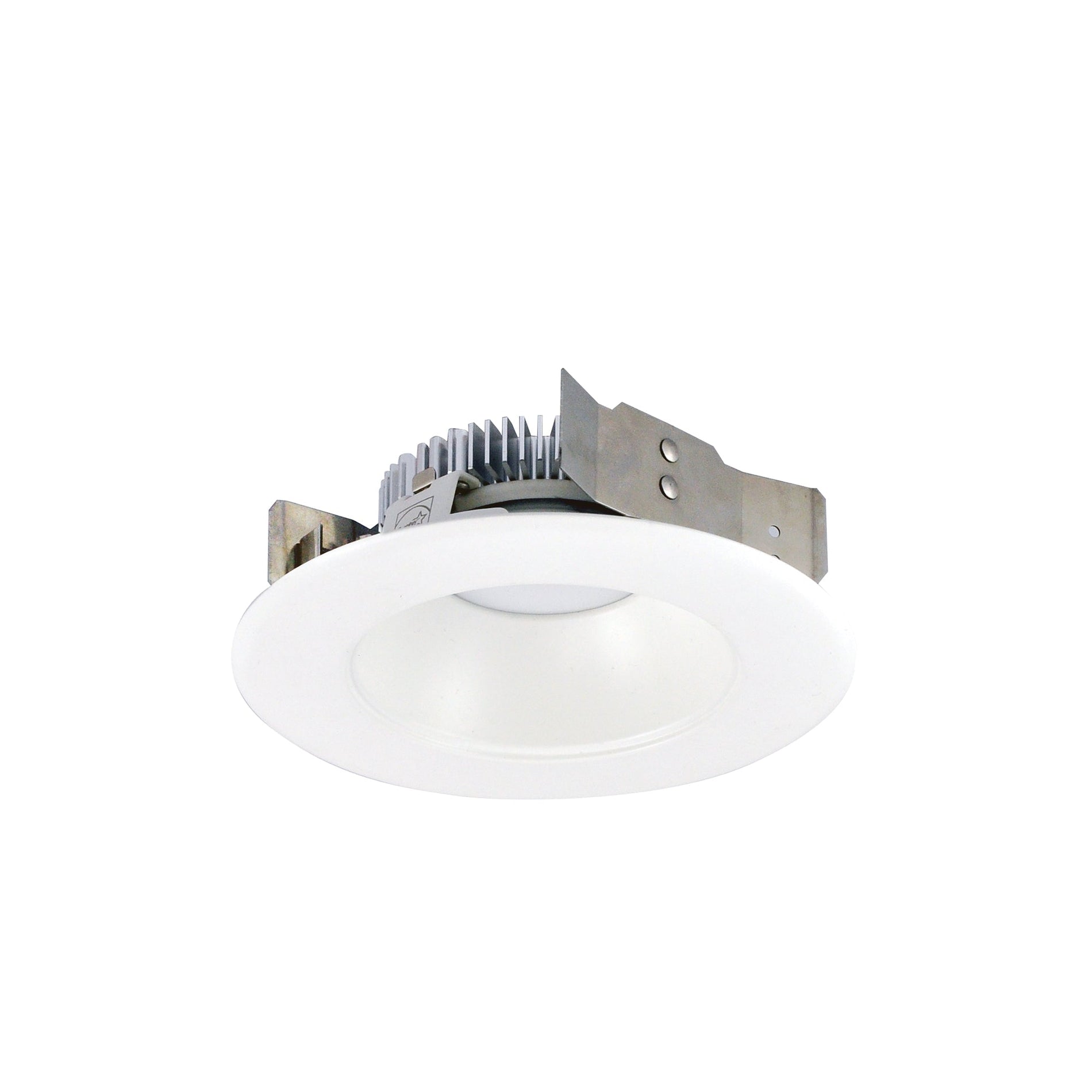 Nora NLCBS-4W518527MPW 4 inch Cobalt Shallow High Lumen LED Trim, Round Reflector, 850lm, 2700K, Matte Powder White