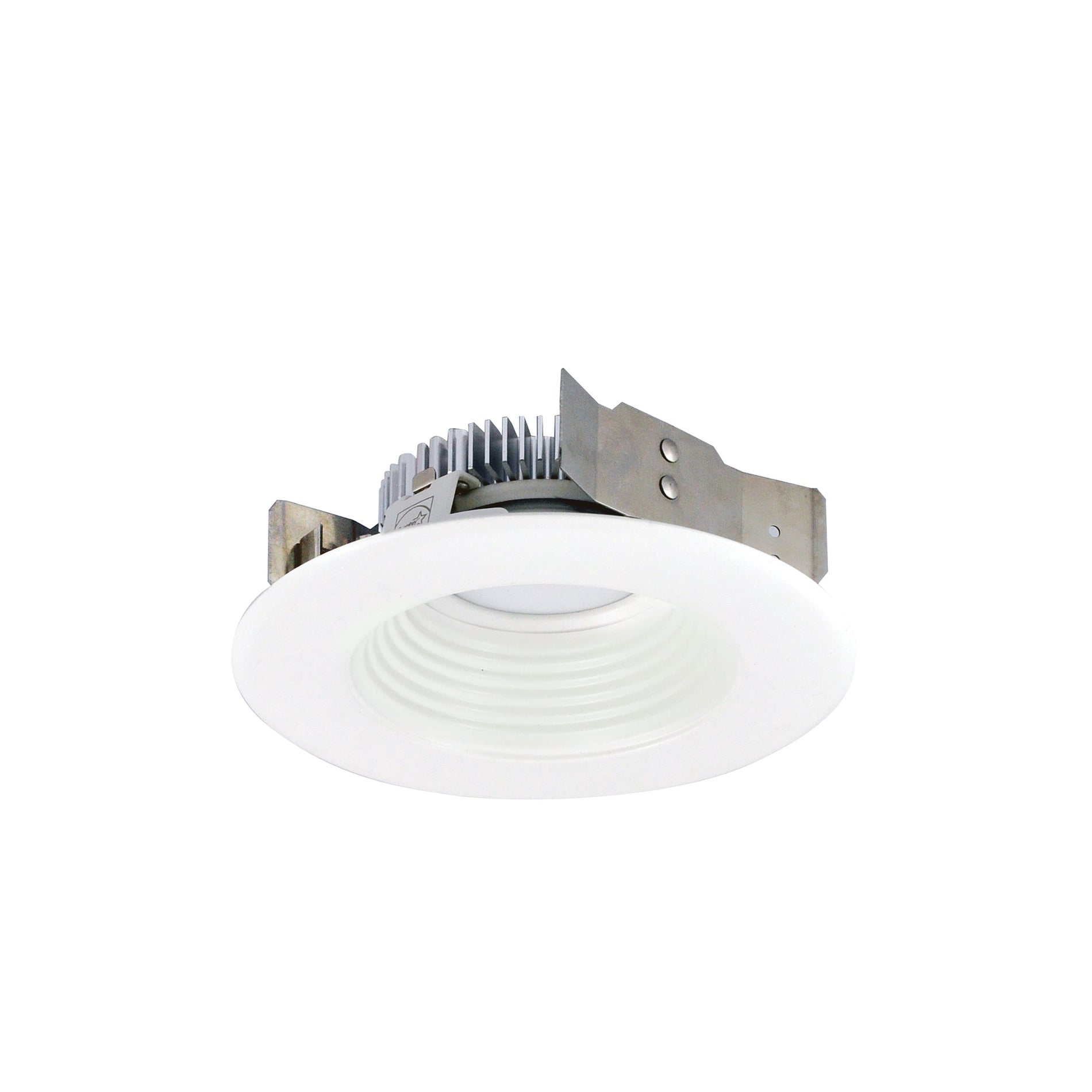 Nora NLCBS-4W528540MPW 4 inch Cobalt Shallow High Lumen LED Trim, Round Baffle, 850lm, 4000K, Matte Powder White