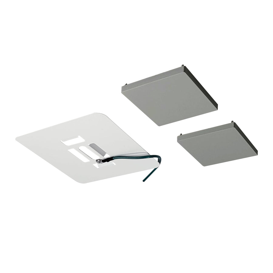 Nora NLIN-JBCA Surface Mount Kit for L-Line Direct Series, White Finish with Aluminumminum End Caps