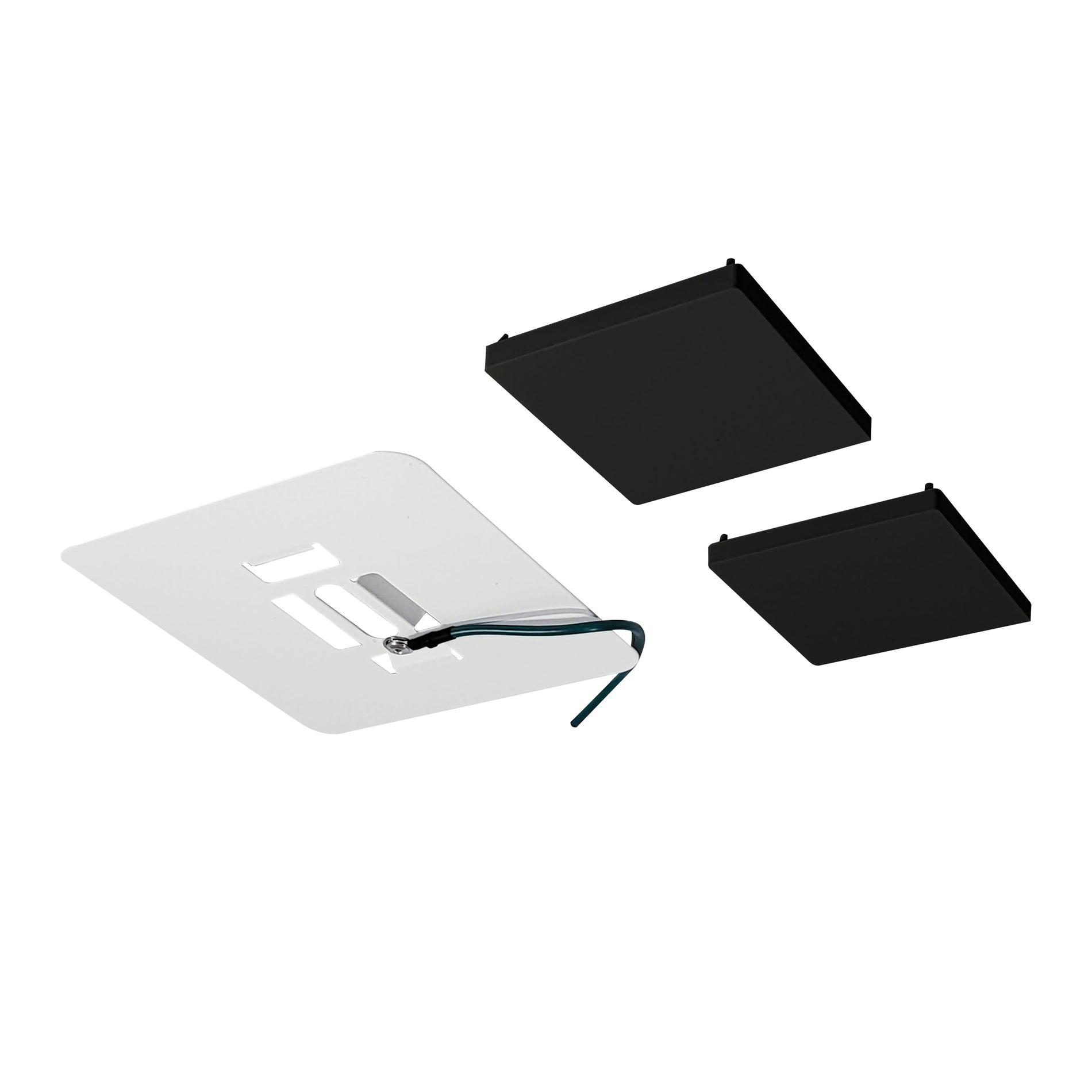 Nora NLIN-JBCB Surface Mount Kit for L-Line Direct Series, White Finish with Black End Caps