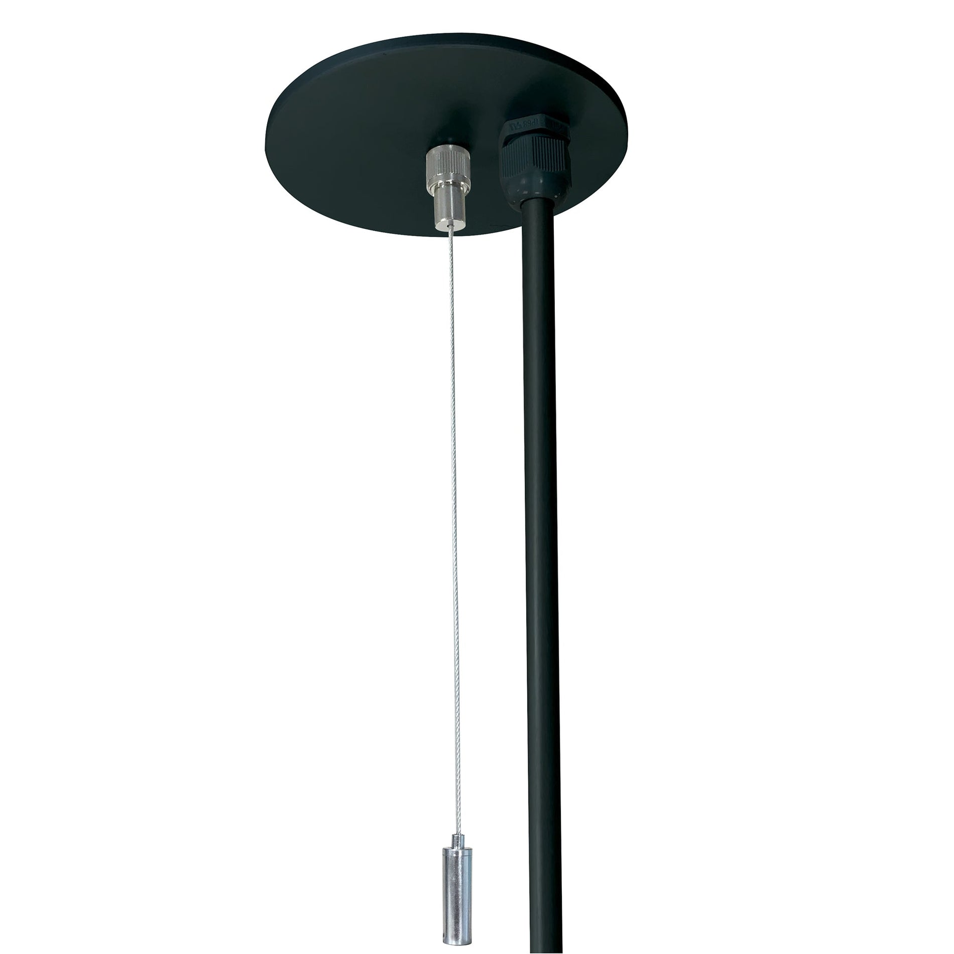 Nora NLIN-PCCB 8 ft Pendant & Power Mounting Kit for L-Line Direct Series, Black Finish