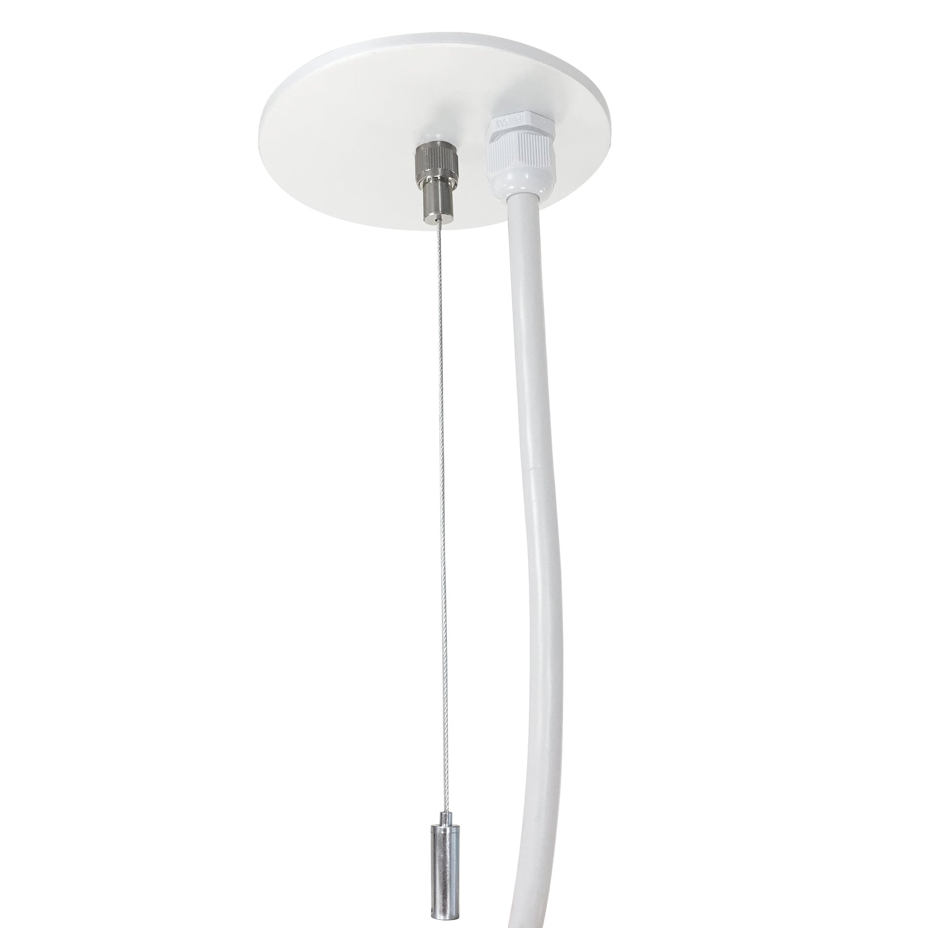 Nora NLIN-PCCW/20 20 ft Pendant & Power Mounting Kit for L-Line Direct Series, White Finish