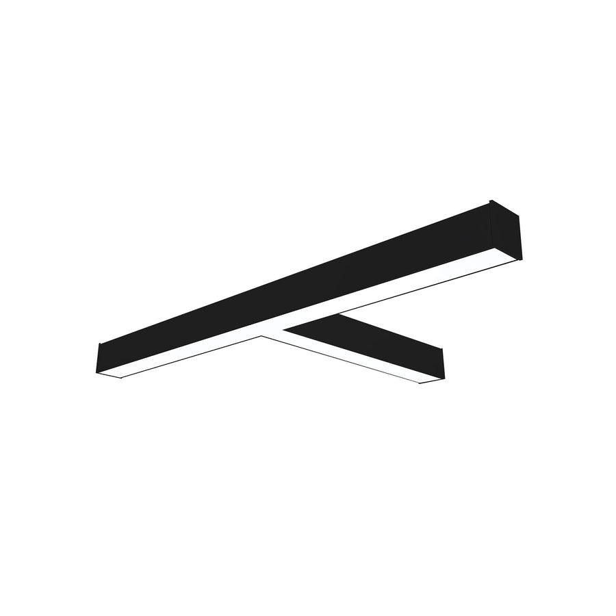 Nora NLINSW-T334B inchT inch Shaped L-Line LED Direct Linear w/ Selectable Wattage & CCT, Black Finish