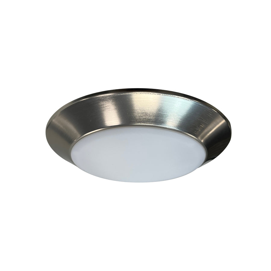 Nora NLOPAC-R6TWNM 6 inch AC Opal LED Surface Mount, 1200lm / 16W, Selectable CCT, Natural Metal finish