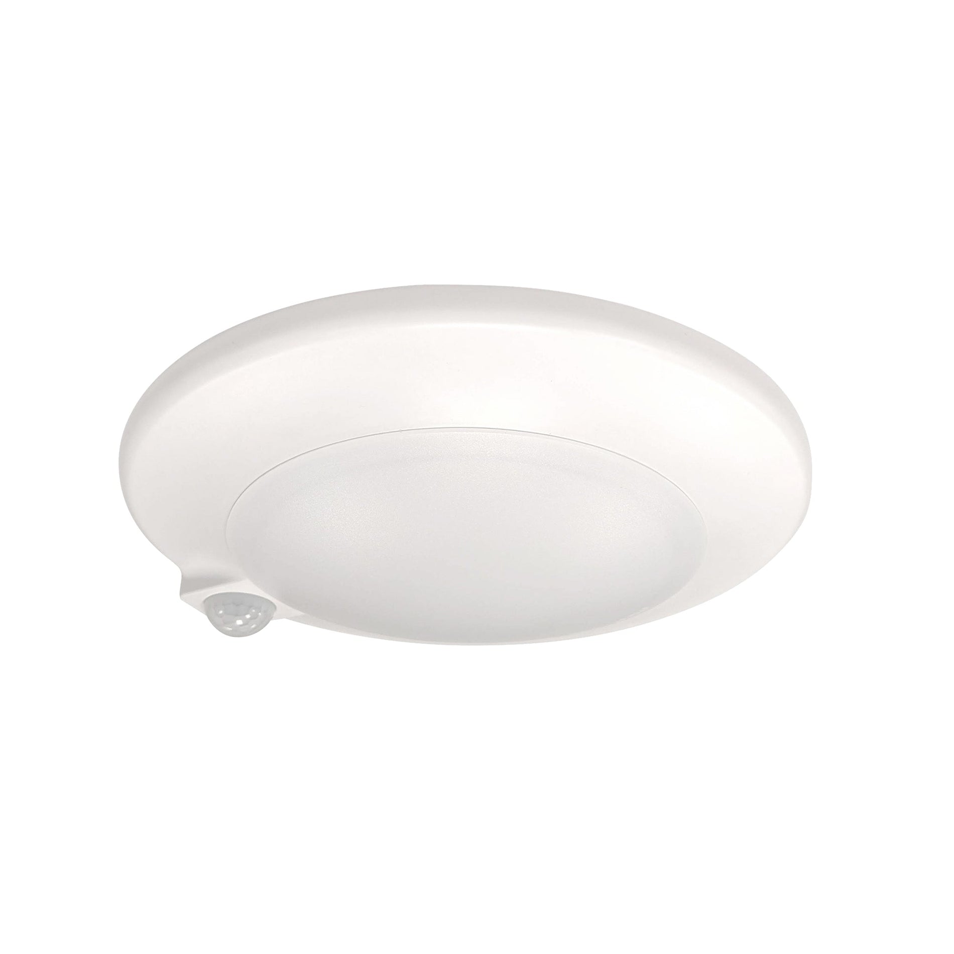 Nora NLOPAC-R7MS30W 7 inch AC Opal LED Surface Mount with PIR Motion Sensor, 1050lm / 15W, 3000K, White Finish