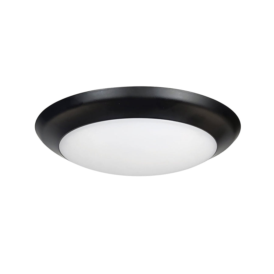 Nora NLOPAC2-R6509T2427B 6 inch AC Opal LED Surface Mount, 1100lm / 16.5W, 2700K, Black finish