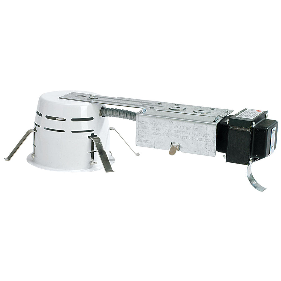 Nora NLR-403S 4 inch Shallow Low Voltage Remodel Housing, 120V/12V Mag. Transformer, Max 50W