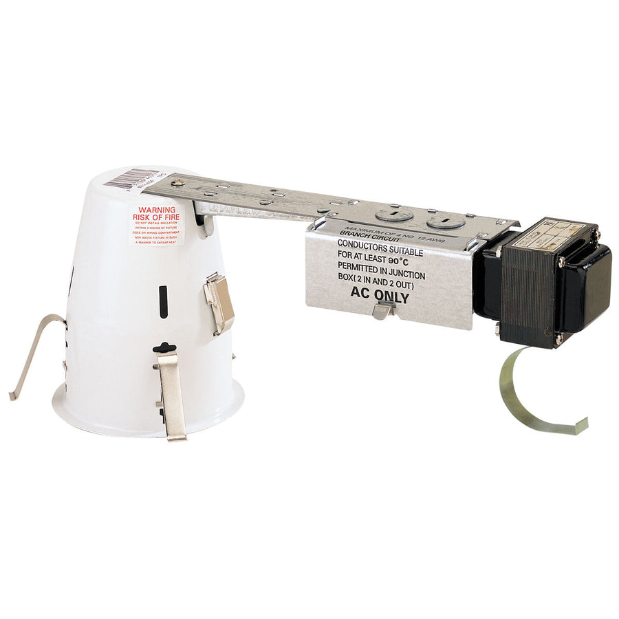 Nora NLR-404QAT 4 inch AT Low Voltage Housing, 120V/12V Mag. Transformer, Rated for 50W
