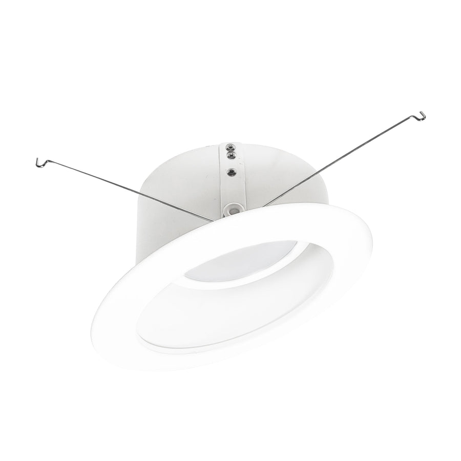 Nora NLRS-611L1TWW 6 inch Sloped LED Retrofit Reflector, 1200lm / 15W, Selectable CCT, White Reflector / White Flange