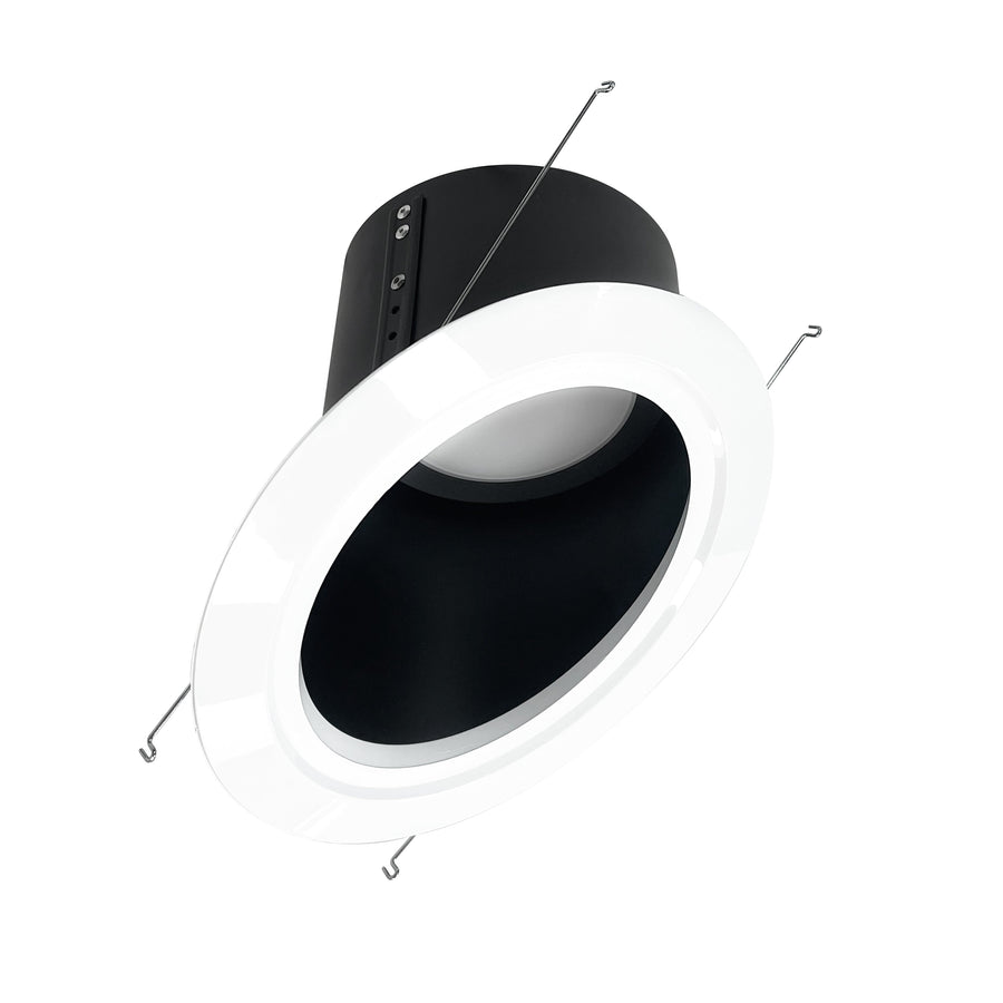 Nora NLRS-6S11L140B 6 inch Super Sloped LED Retrofit Reflector, 1200lm / 16W, 4000K, Black Reflector / White Flange