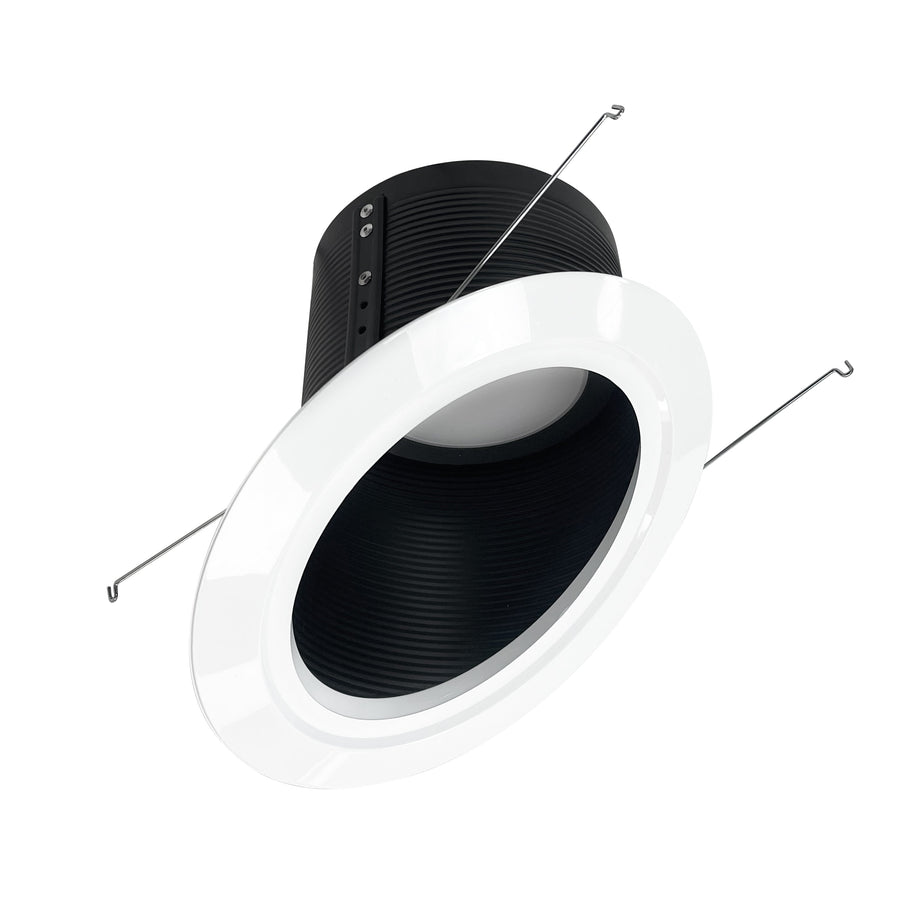 Nora NLRS-6S12L140B 6 inch Super Sloped LED Retrofit Baffle, 1200lm / 16W, 4000K, Black Baffle / White Flange