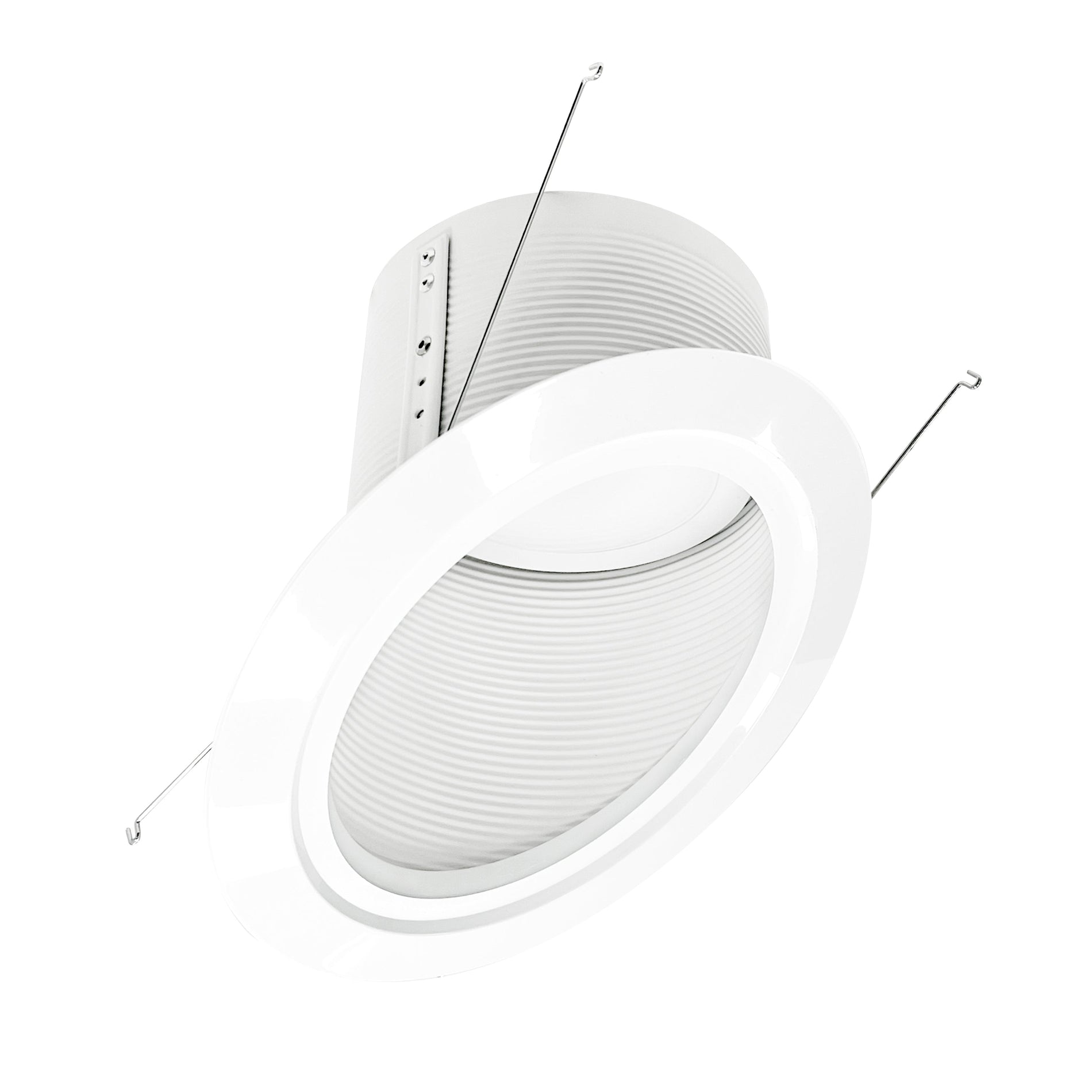 Nora NLRS-6S12L127W 6 inch Super Sloped LED Retrofit Baffle, 1200lm / 16W, 2700K, White Baffle / White Flange