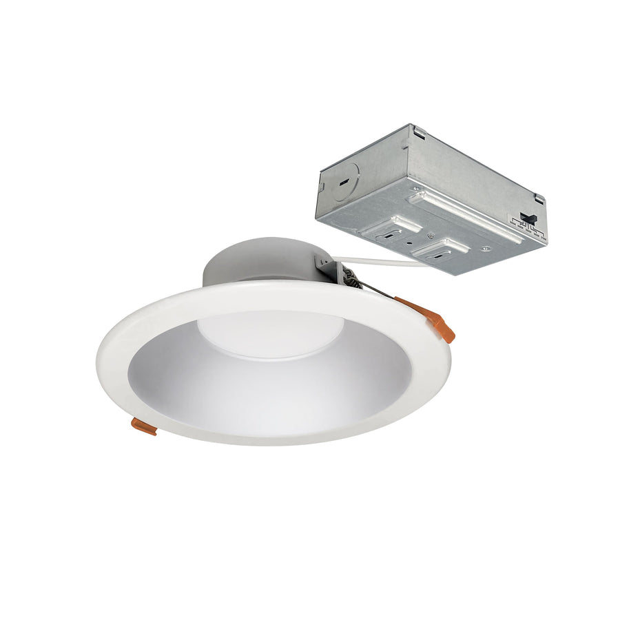 Nora NLTH-61TW-HZMPWLE4 6 inch Theia LED Downlight with Selectable CCT, 120-277V 0-10V, Haze/Matte Powder White Finish