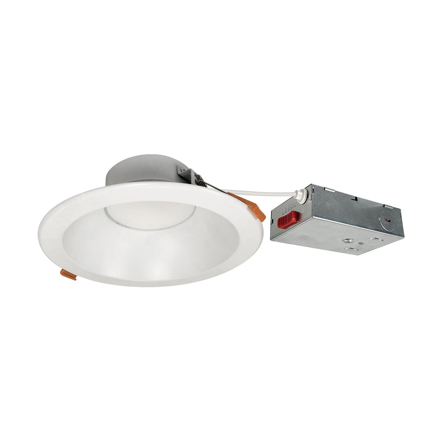Nora NLTH-61TW-MPWLE4 6 inch Theia LED Downlight with Selectable CCT, 120-277V 0-10V, Matte Powder White Finish