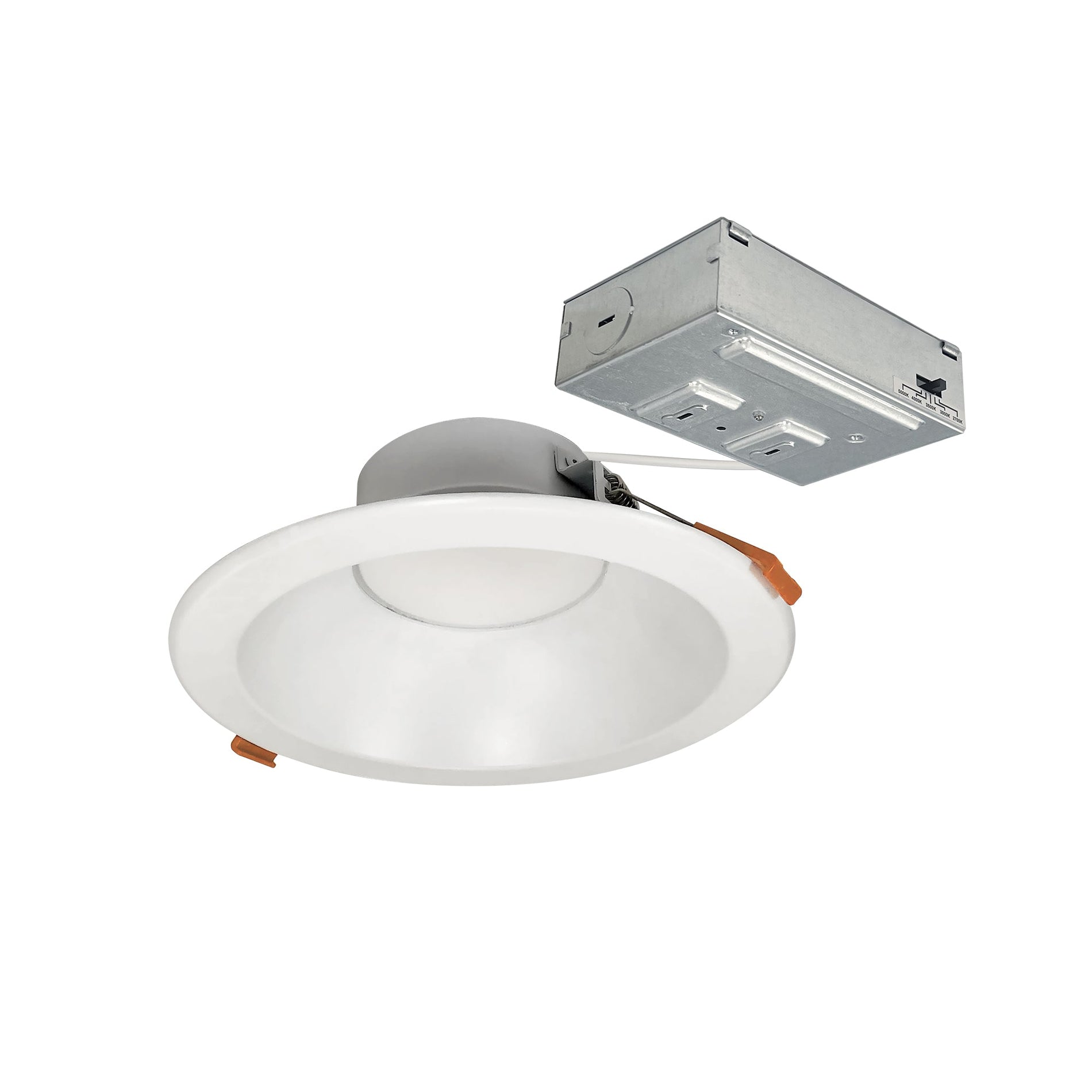 Nora NLTH-61TW-MPW 6 inch Theia LED Downlight with Selectable CCT, 1400lm / 15W, Matte Powder White Finish