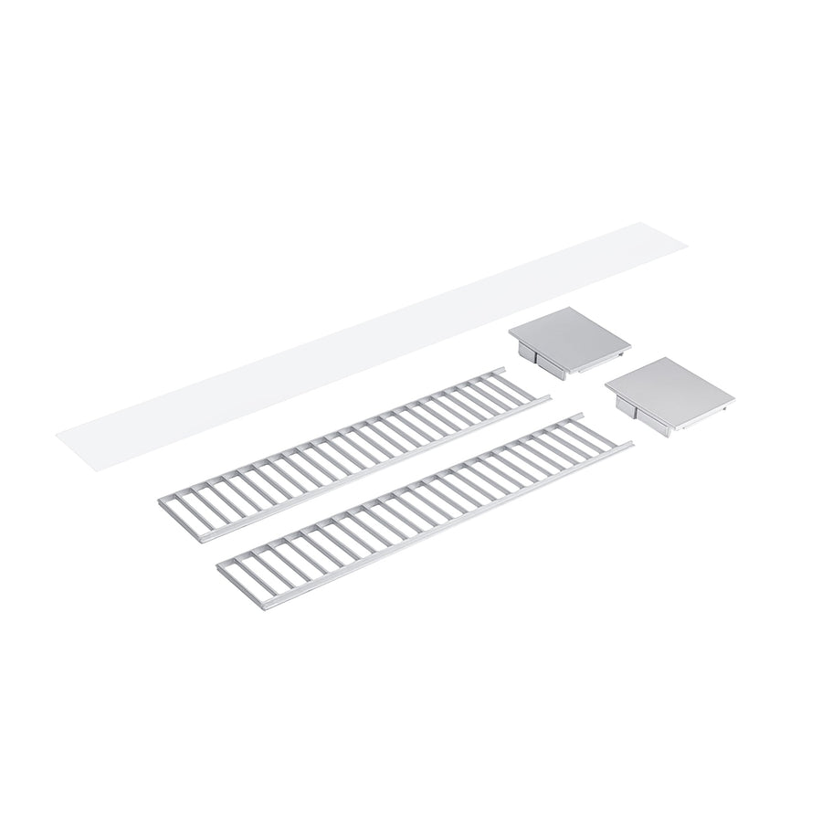 Nora NLUD-2LOUVAA Louver Accessory Set for NLUD-2334, Aluminumminum Louver, Aluminumminum End Caps