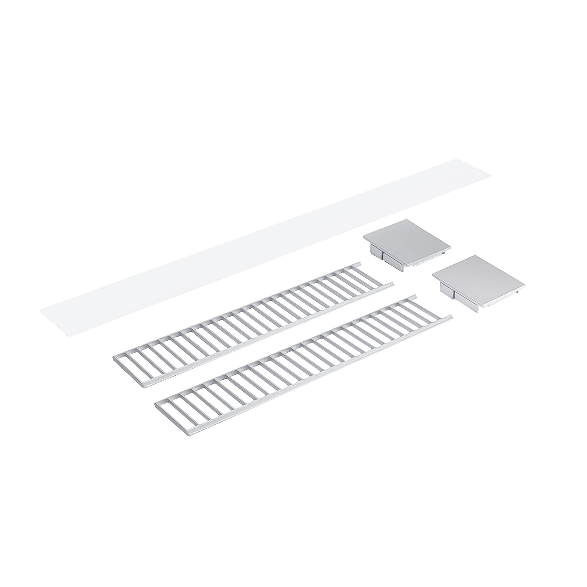 Nora NLUD-2LOUVAA Louver Accessory Set for NLUD-2334, Aluminumminum Louver, Aluminumminum End Caps