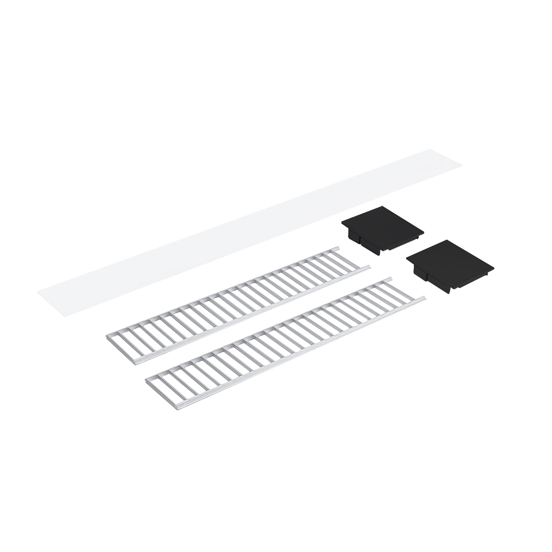 Nora NLUD-2LOUVAB Louver Accessory Set for NLUD-2334, Aluminumminum Louver, Black End Caps