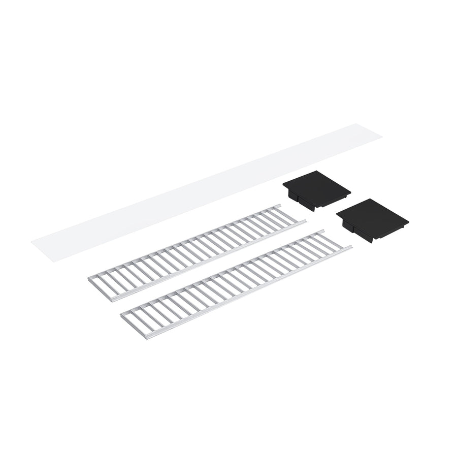 Nora NLUD-2LOUVAB Louver Accessory Set for NLUD-2334, Aluminumminum Louver, Black End Caps