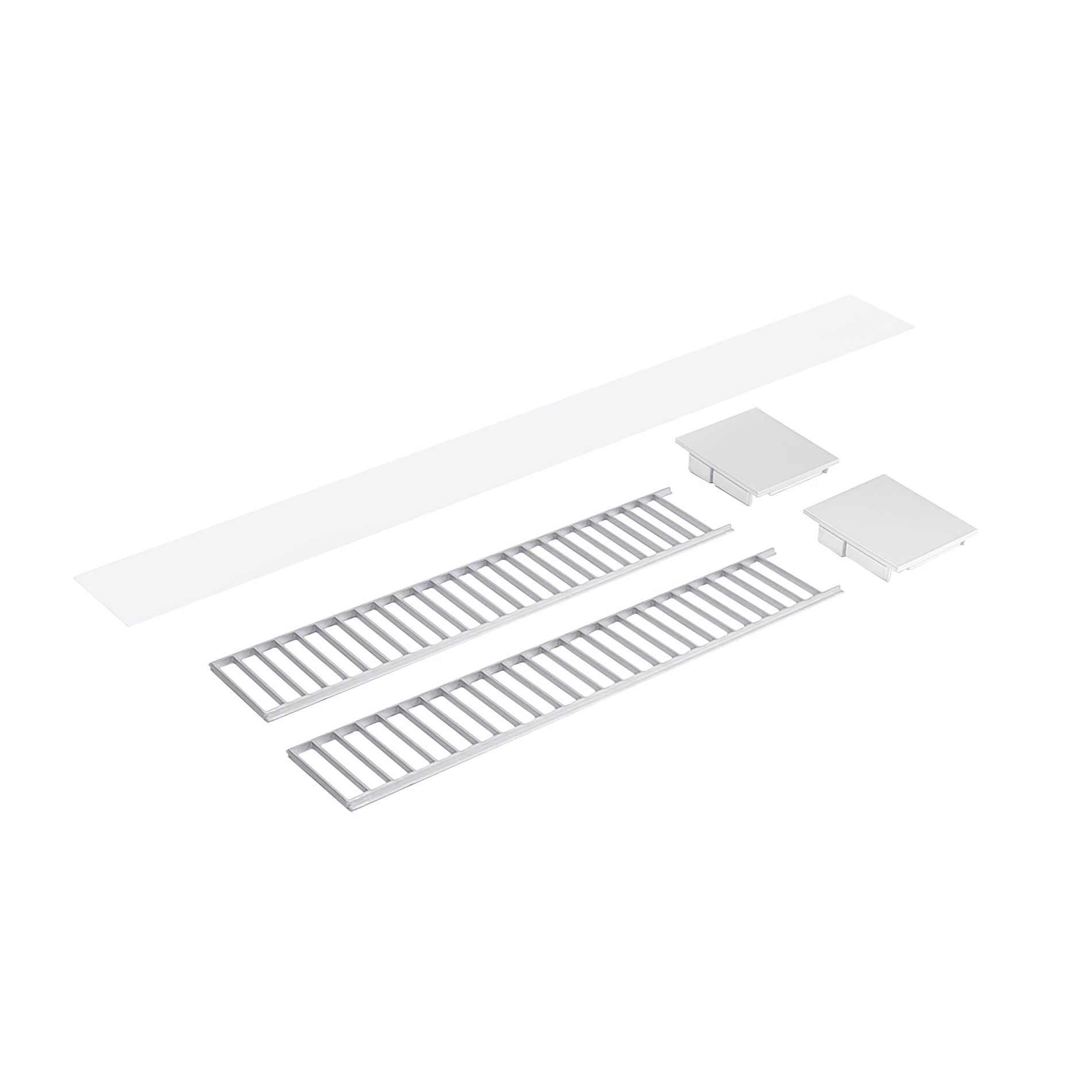 Nora NLUD-2LOUVAW Louver Accessory Set for NLUD-2334, Aluminumminum Louver, White End Caps