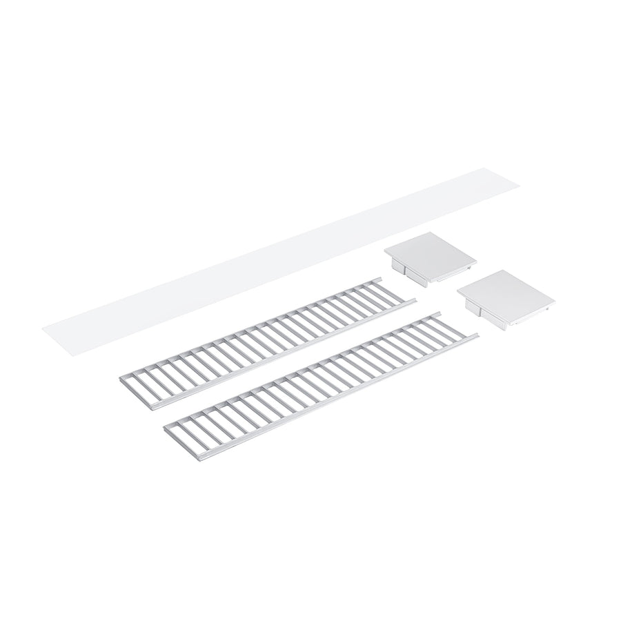 Nora NLUD-2LOUVAW Louver Accessory Set for NLUD-2334, Aluminumminum Louver, White End Caps
