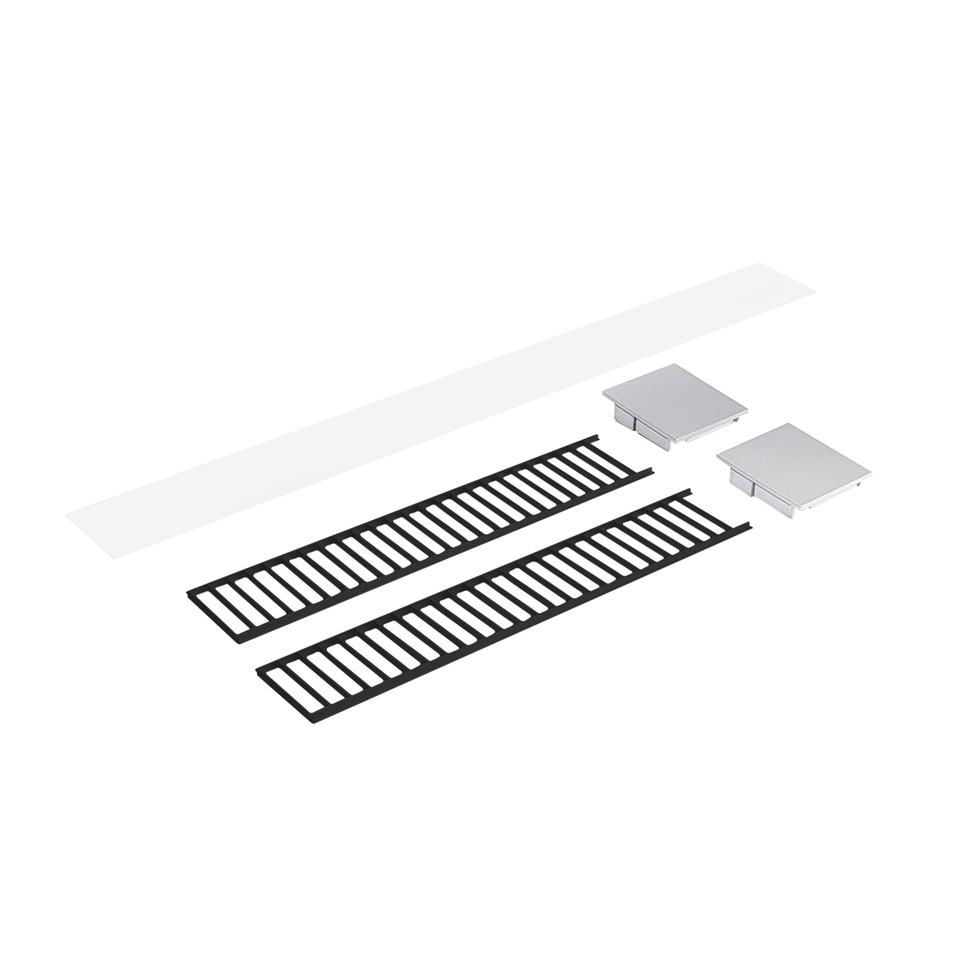 Nora NLUD-4LOUVBA Louver Accessory Set for NLUD-4334, Black Louver, Aluminumminum End Caps