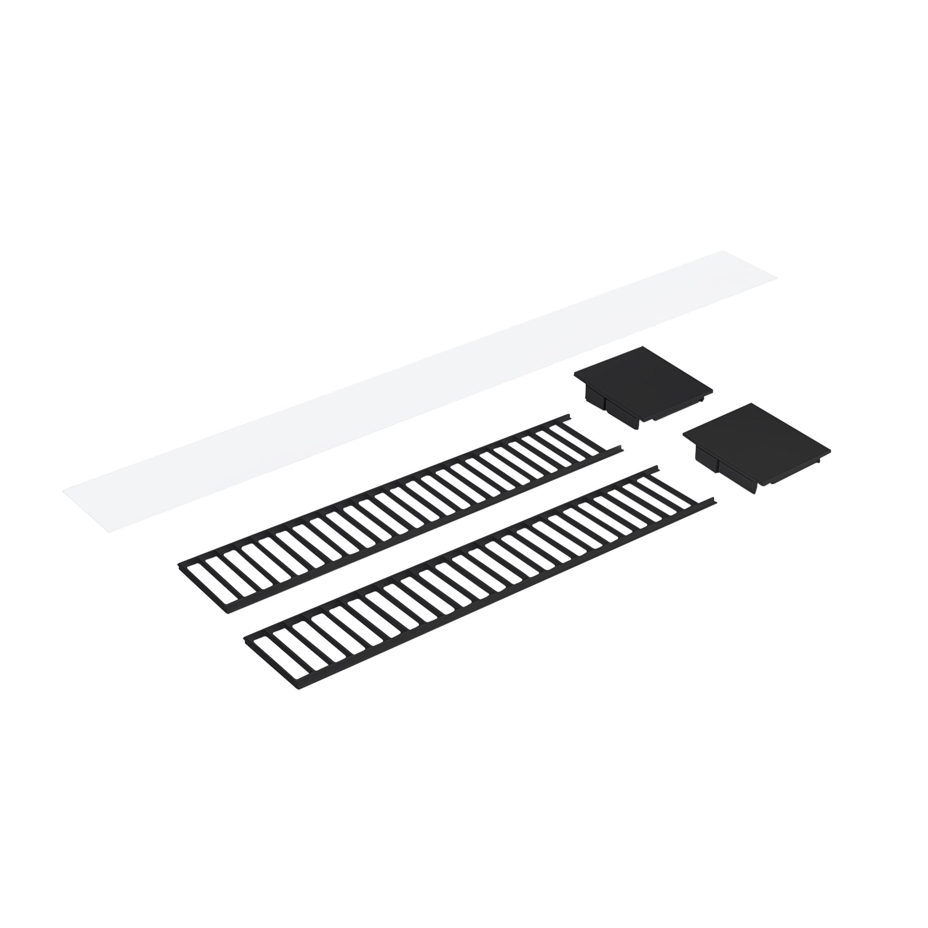 Nora NLUD-2LOUVBB Louver Accessory Set for NLUD-2334, Black Louver, Black End Caps