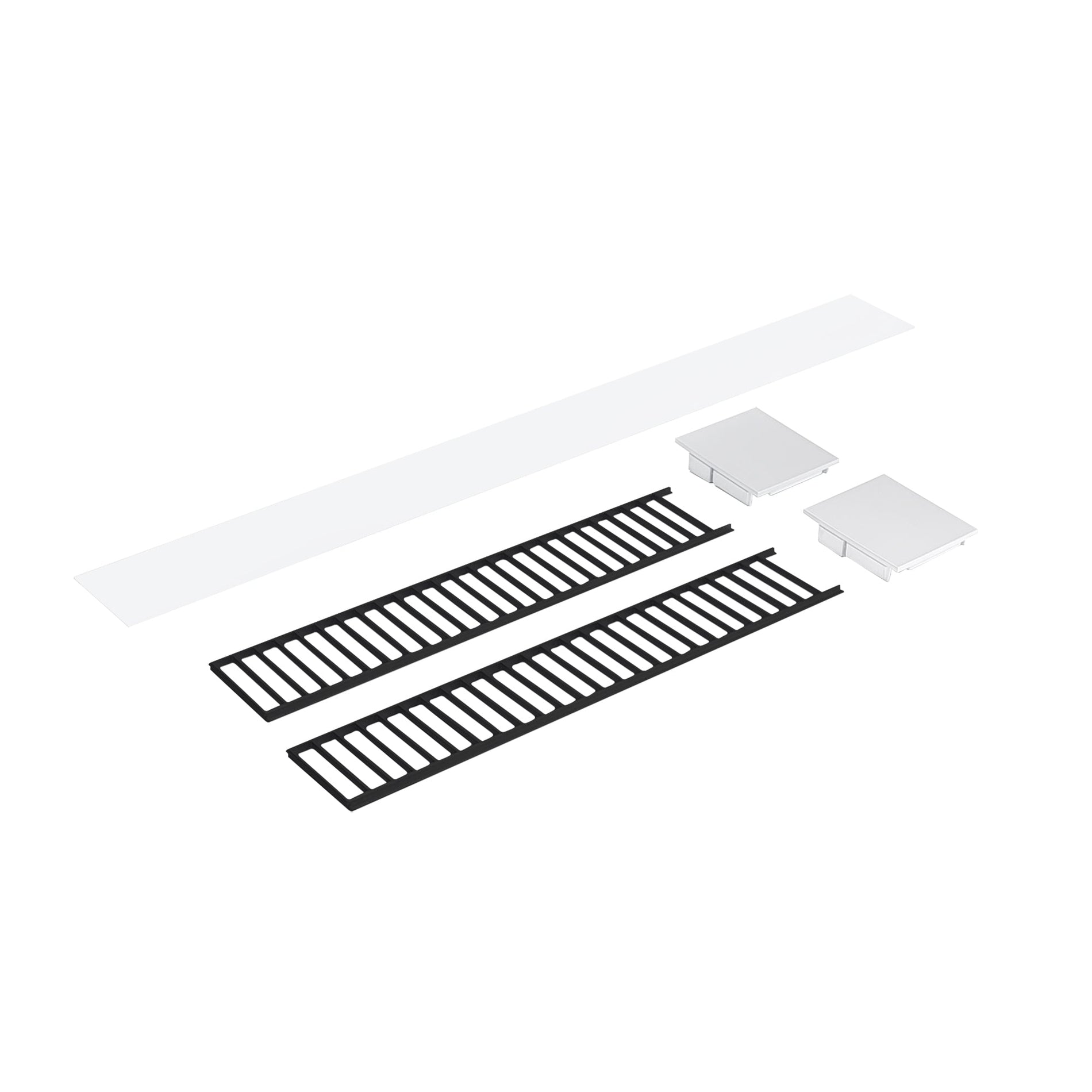 Nora NLUD-4LOUVBW Louver Accessory Set for NLUD-4334, Black Louver, White End Caps