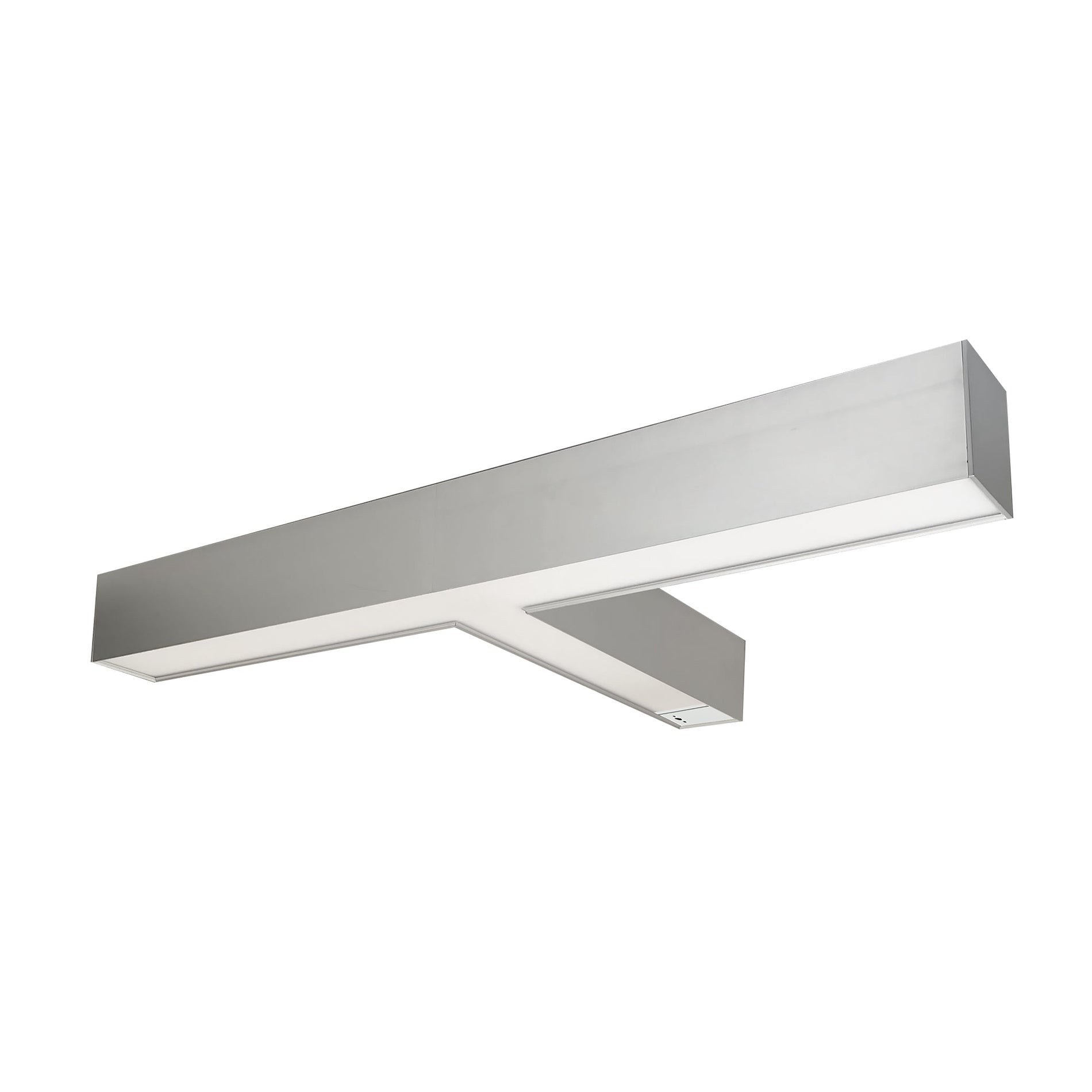 Nora NLUD-T334A/OS  inchT inch Shaped L-Line LED Indirect/Direct Linear, 5027lm / Selectable CCT, Aluminumminum Finish, with Motion Sensor